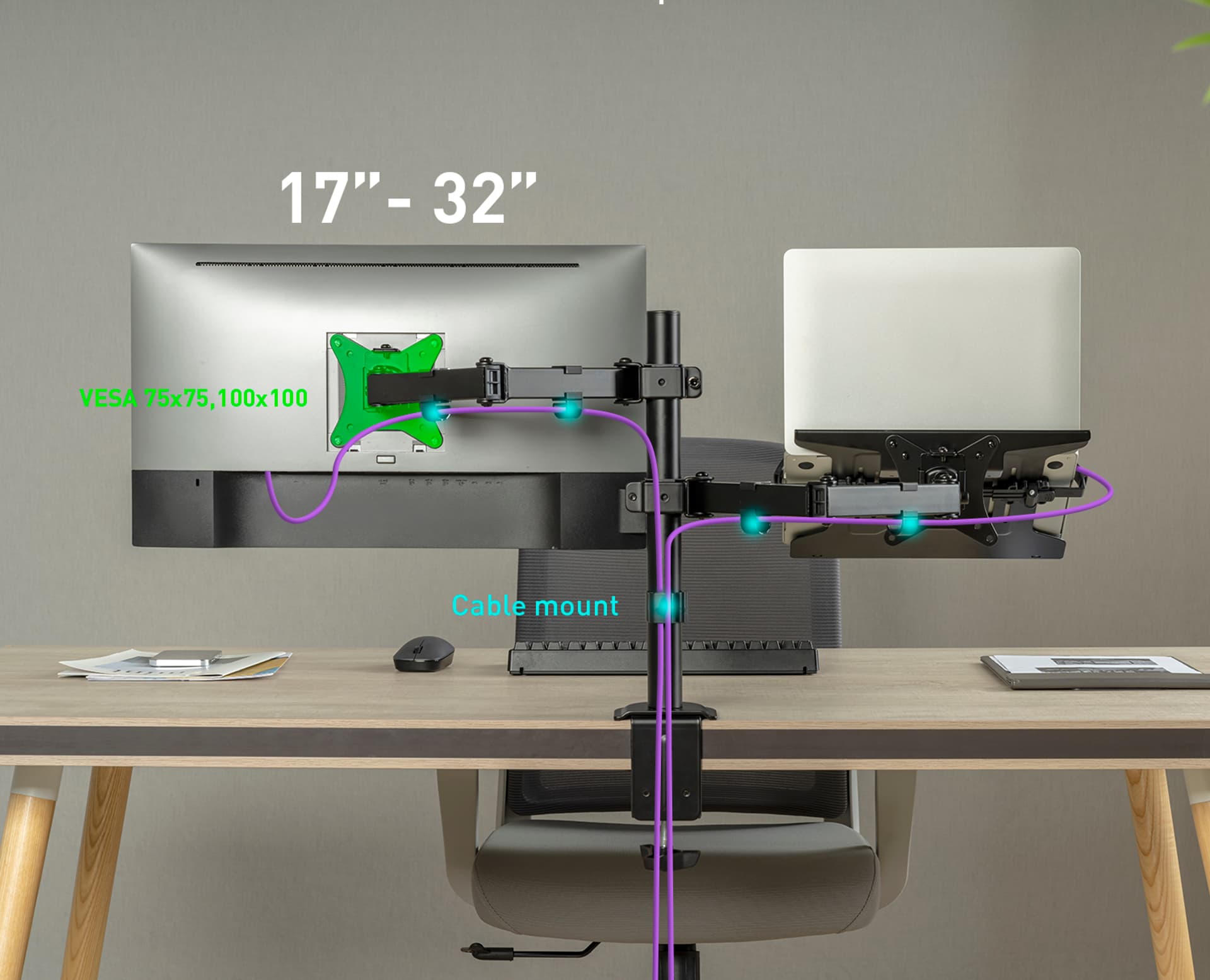 

Uchwyt na monitor i laptop Spacetronik SPA-121