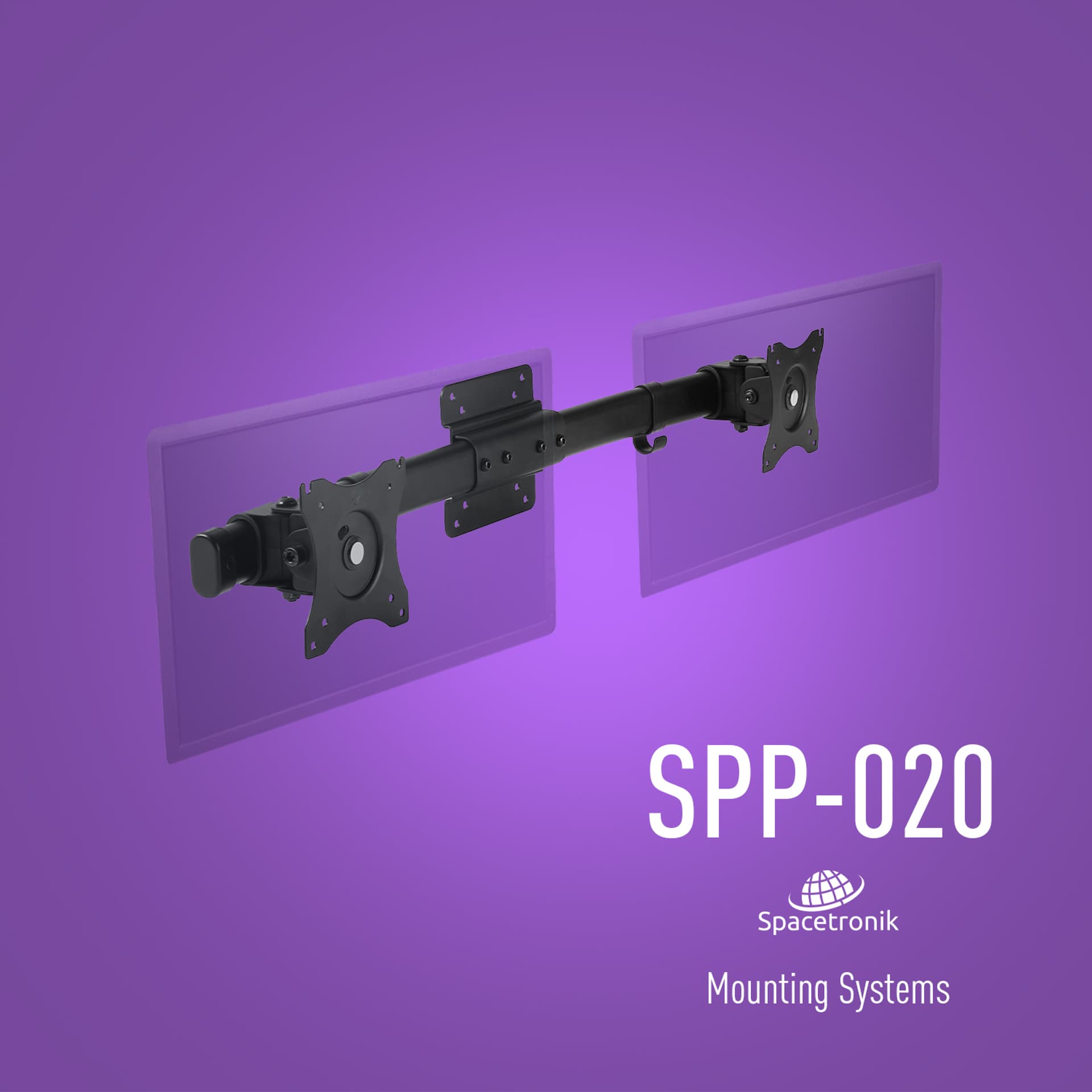 

Uchwyt do rozbudowy na 2 monitory VESA SPP-020B