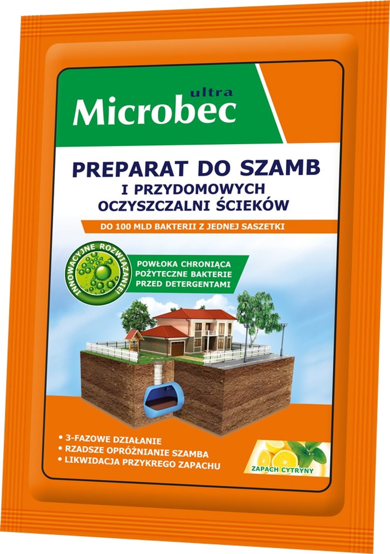 

Preparat do szamb Microbec Ultra cytrynowy 25g Bros 207