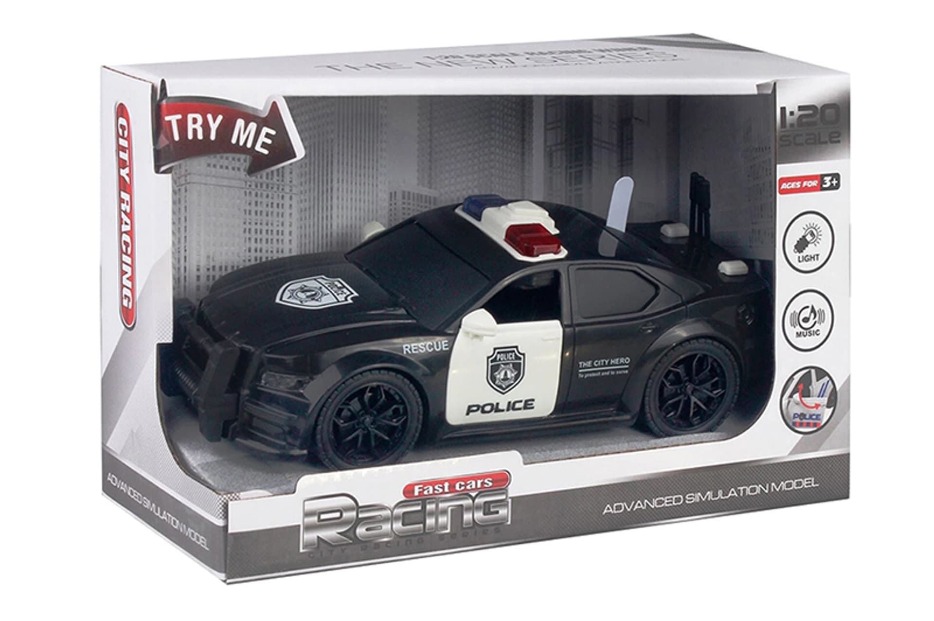 

POJAZD Z NAPĘDEM FRYKCYJNYM TOYS FOR BOYS POLICJA