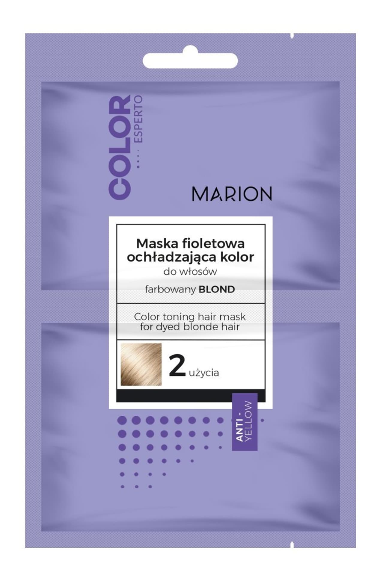 

Marion Color Esperto Maska fioletowa do włosów ochładzająca kolor - farbowany blond 20mlx2