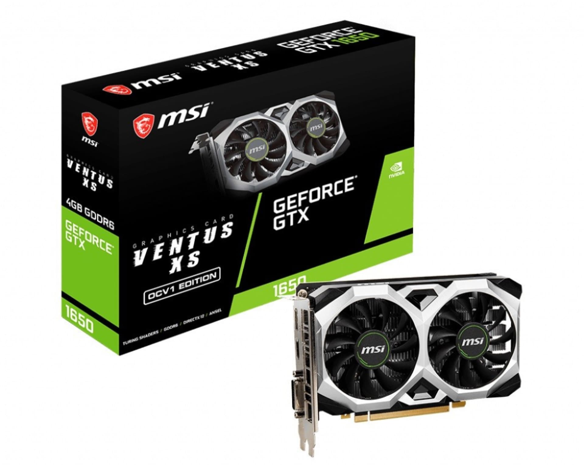 

Karta graficzna MSI GeForce GTX 1650 D6 VENTUS XS OCV1 4 GB GeForce GTX 1650 D6 VENTUS XS OCV1