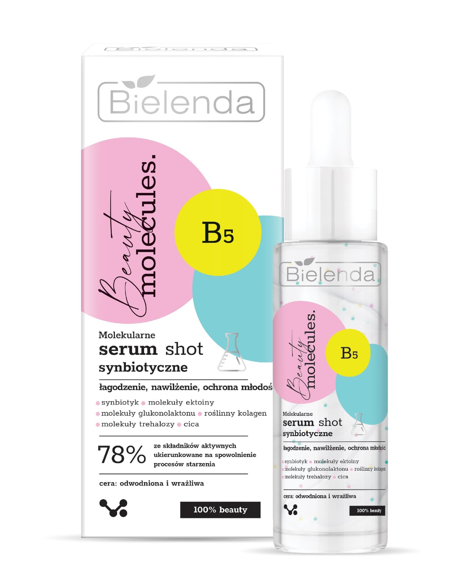 

Bielenda Beauty Molecules.Molekularne Serum Shot synbiotyczne - do cery wrażliwej i odwodnionej 30ml