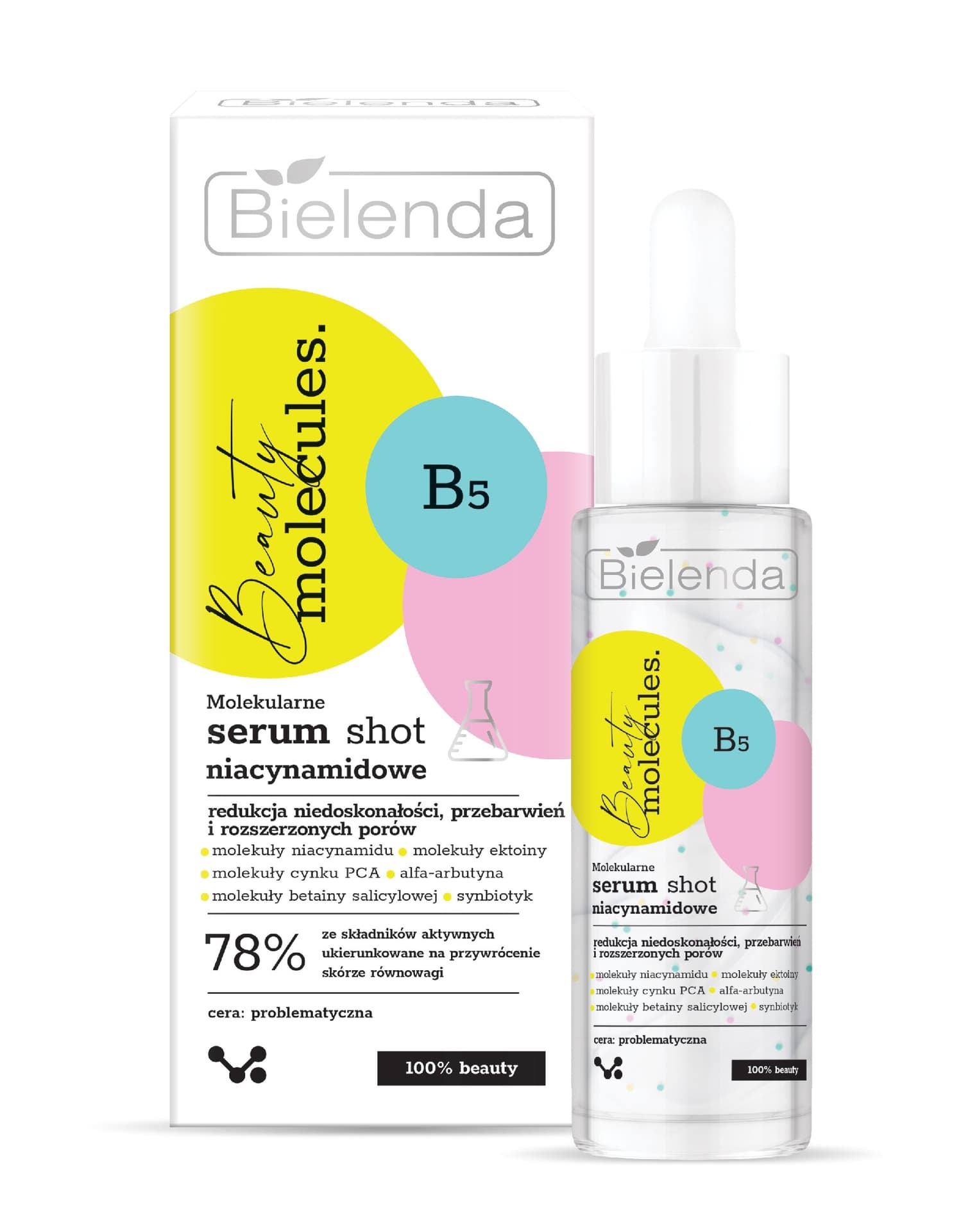 

Bielenda Beauty Molecules.Molekularne Serum Shot niacynamidowe - do cery problematycznej 30ml
