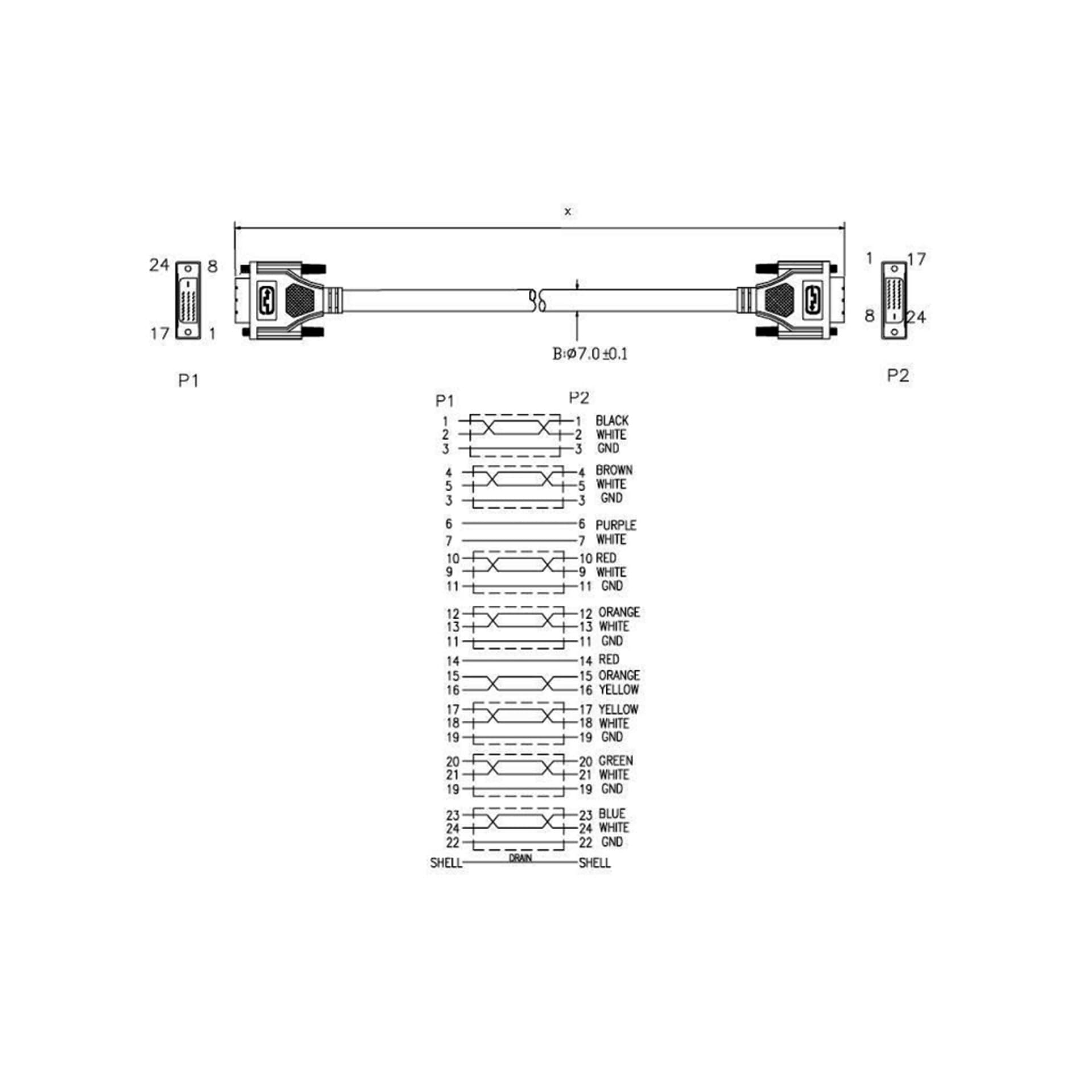 

KABEL MONITOROWY DVI-D 24+1/DVI-D 24+1 DUAL LINK 1.8M ART oem