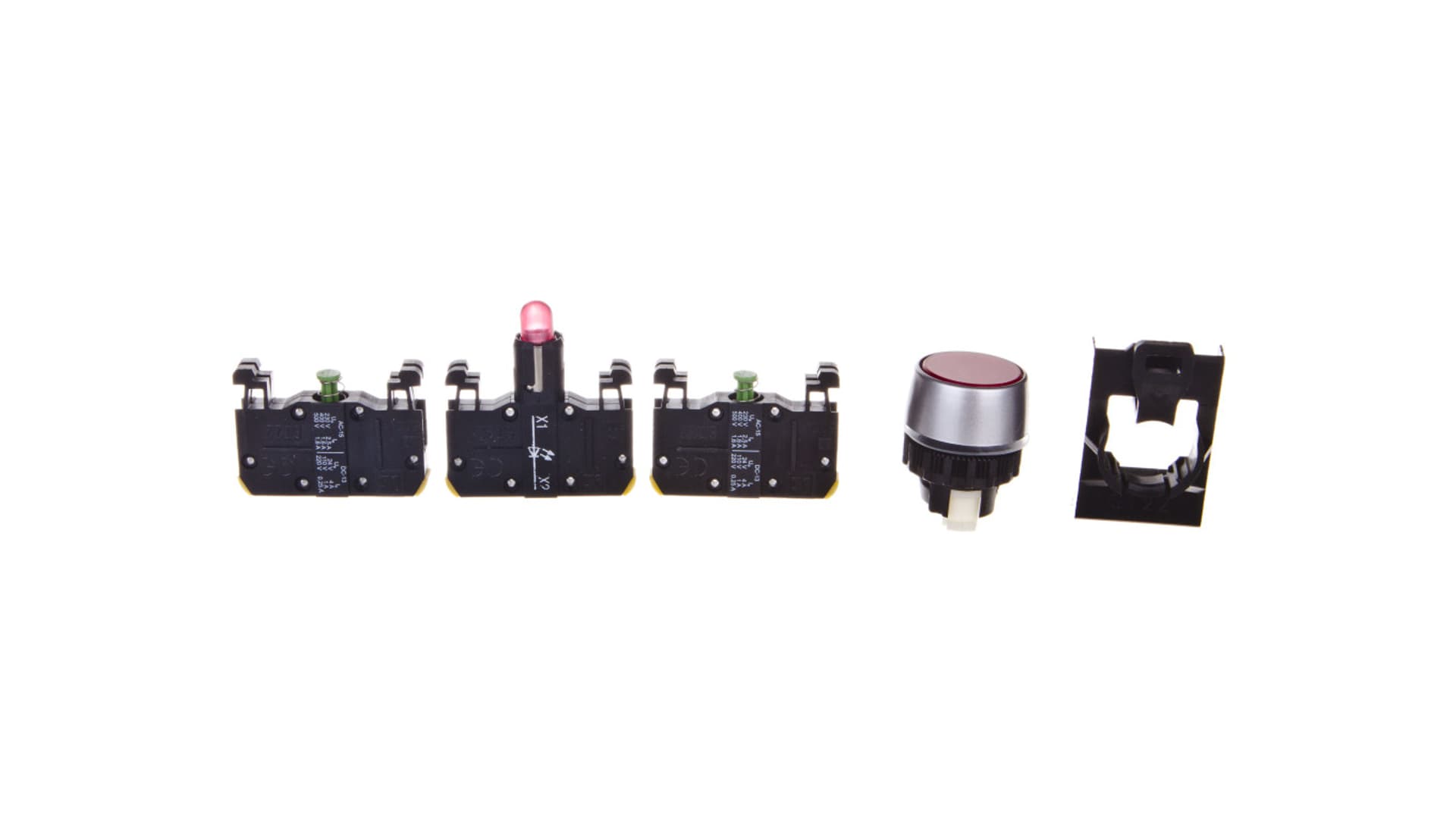 

Przycisk sterowniczy 22mm czerwony 2Z z samopowrotem z podświetleniem ST22-KLC-20-230-LEDAC