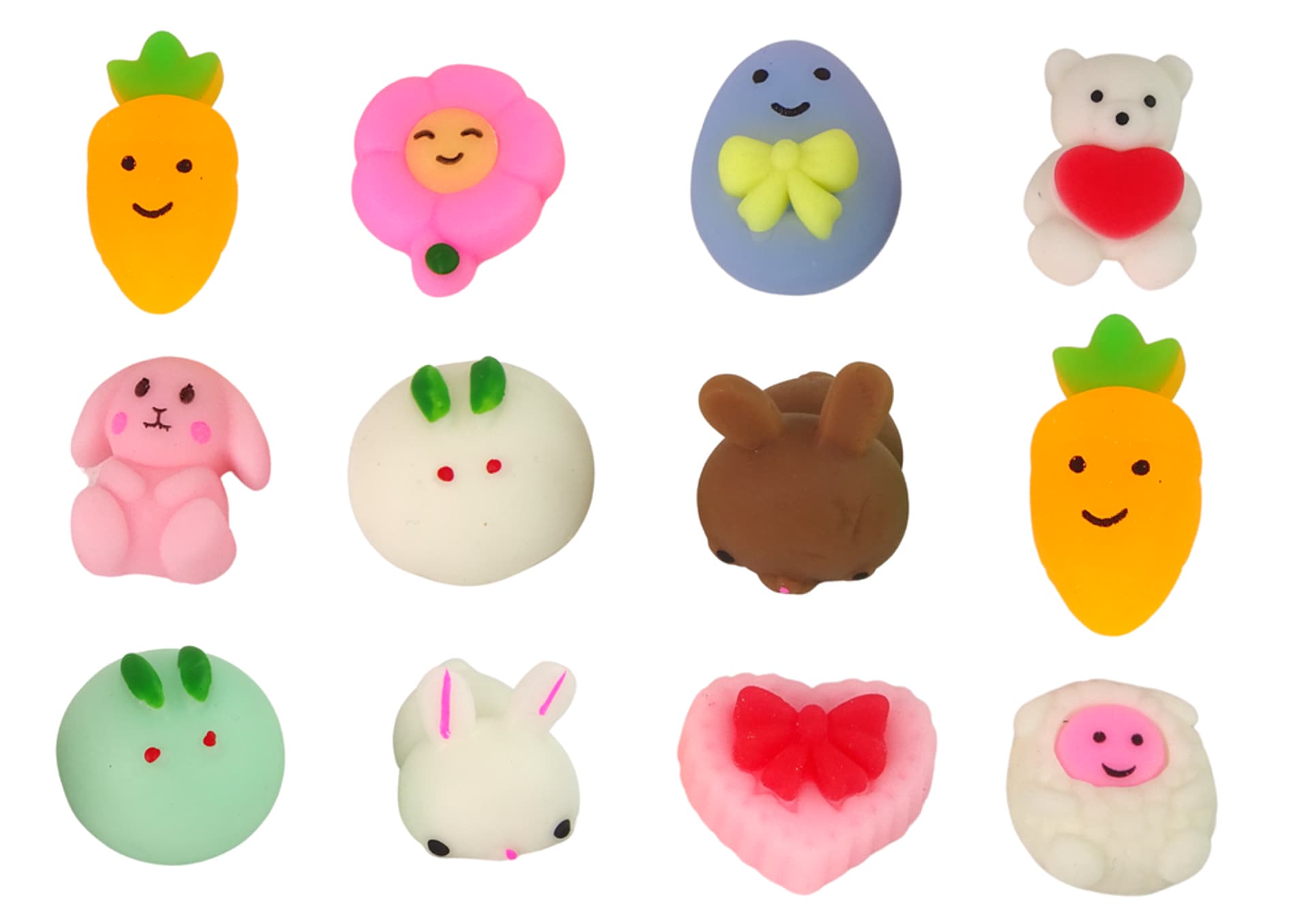 

Zestaw Zabawek Wielkanocnych Pisanki Squishy Królik 12 Sztuk
