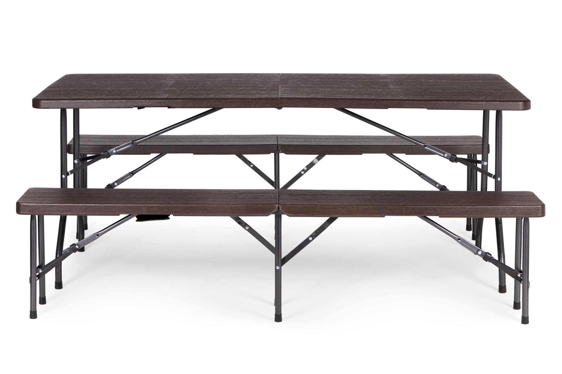 

Stół cateringowy 180cm + 2 ławki zestaw bankietowy