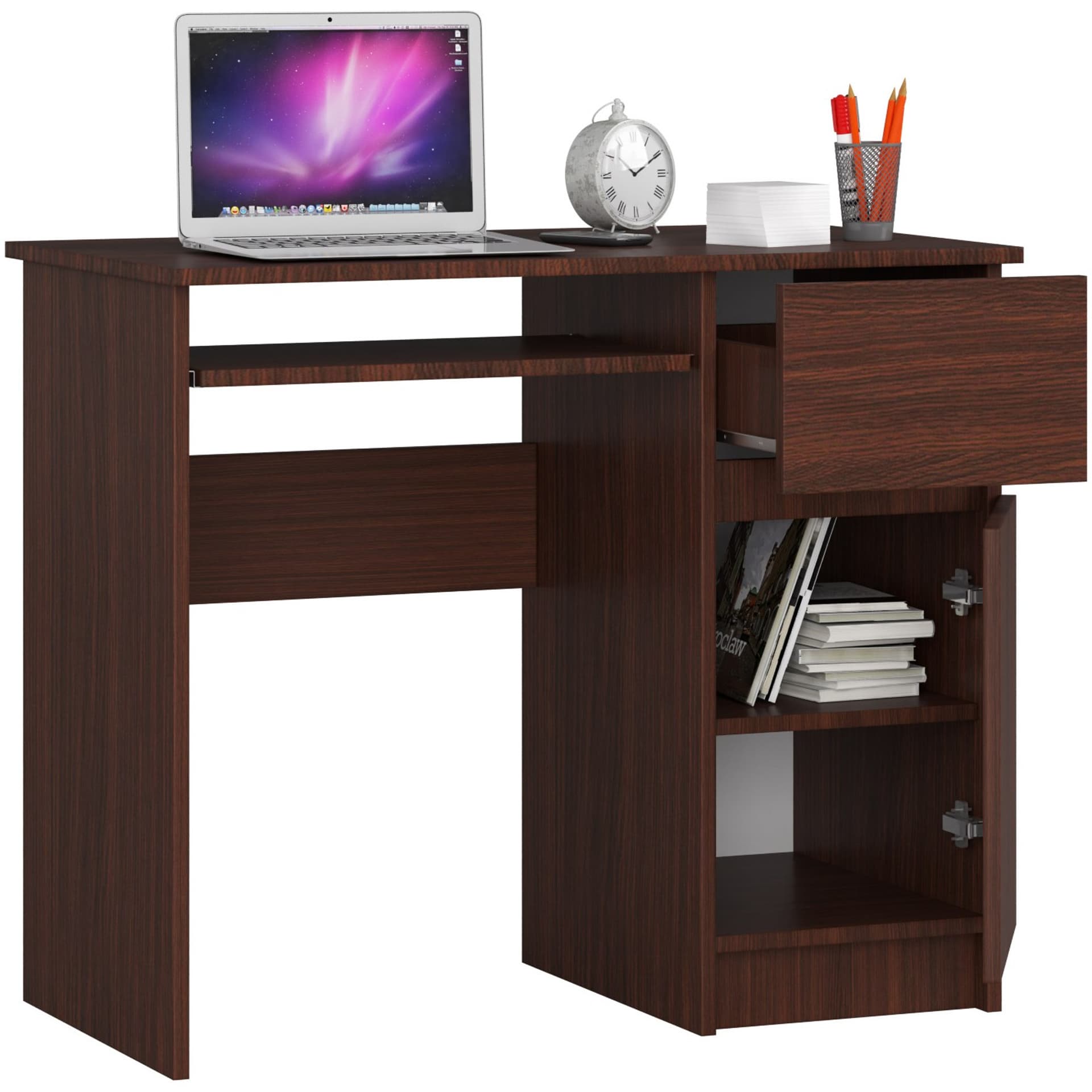 

BIURKO KOMPUTEROWE 90 cm PIKSEL PRAWE WENGE