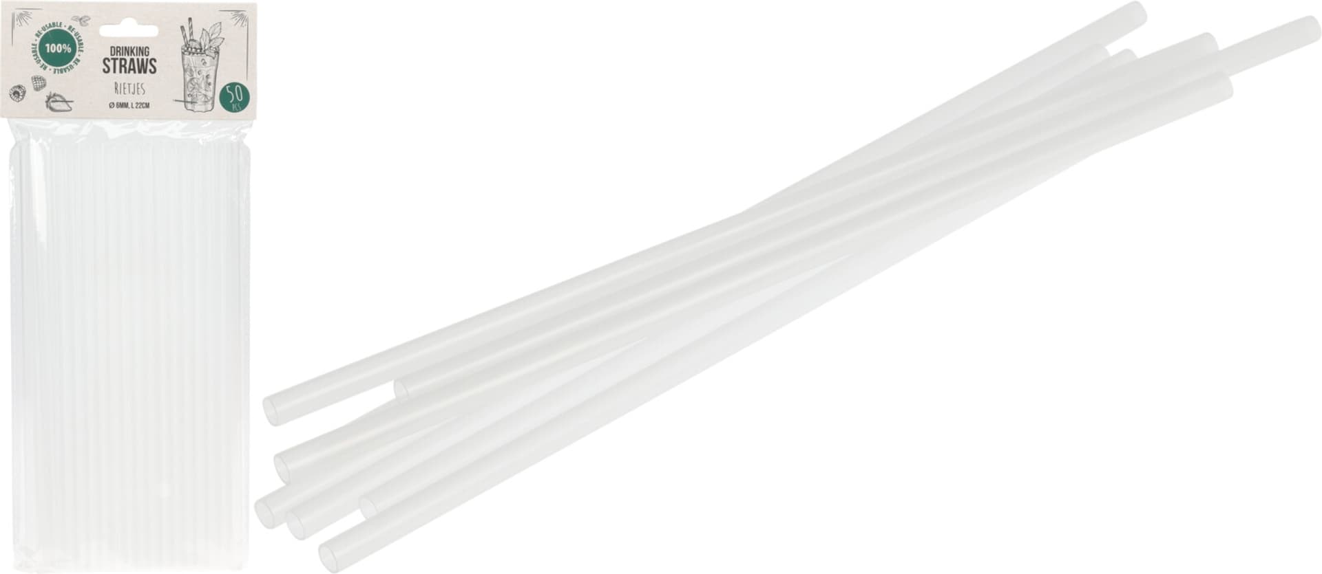

SŁOMKI DO NAPOJÓW PLASTIKOWE WIELORAZOWA 50SZT