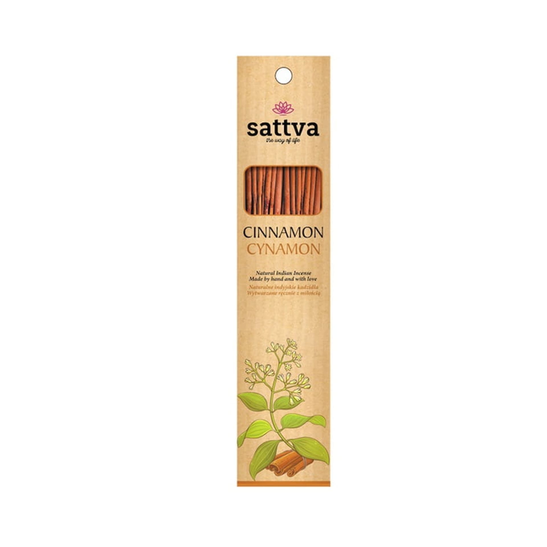 

Sattva Natural Indian Incense naturalne indyjskie kadzidełko Cynamon 15szt