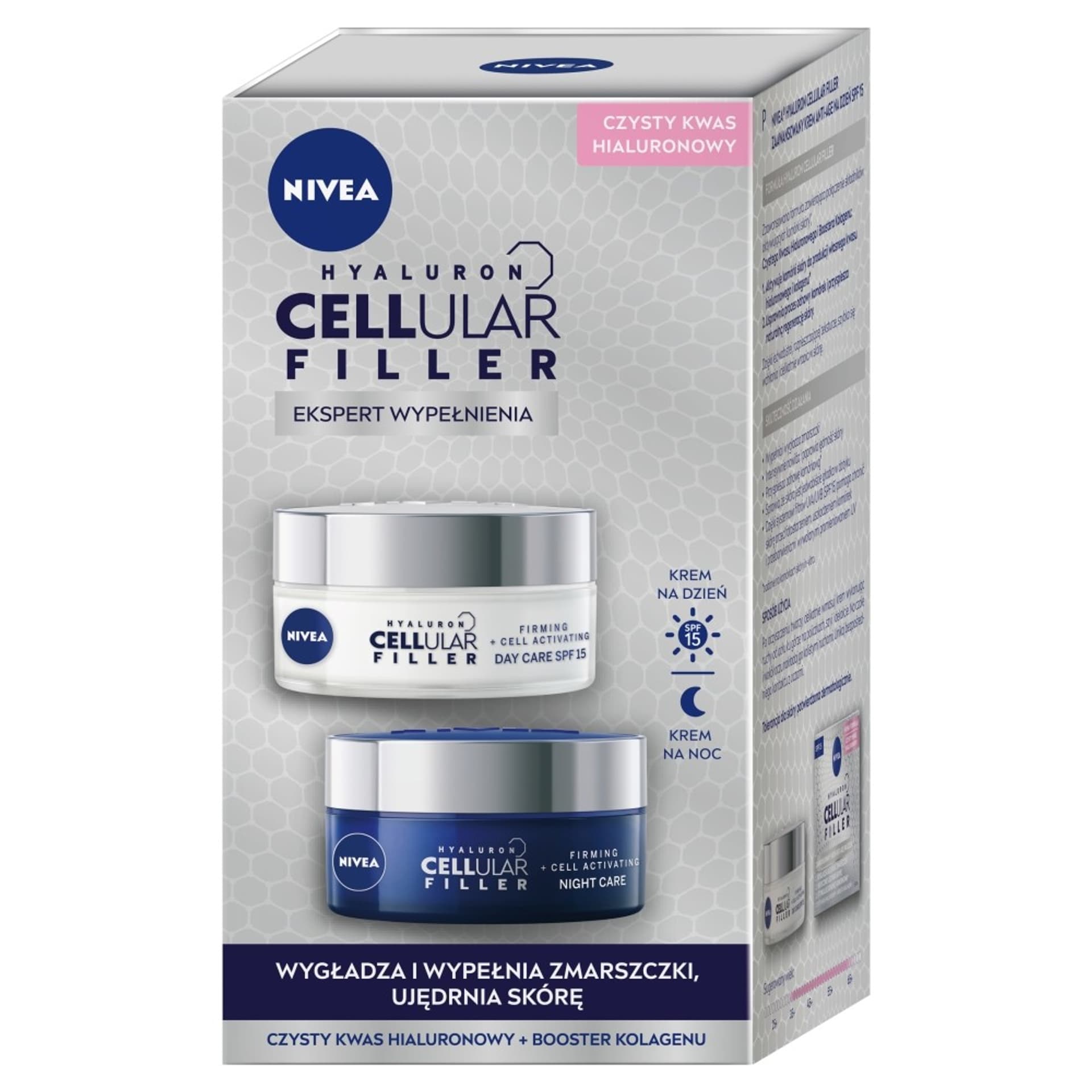 

Nivea Zestaw Cellular Filler przeciwzmarszczkowy krem na dzień 50ml + przeciwzmarszczkowy krem na noc 50ml