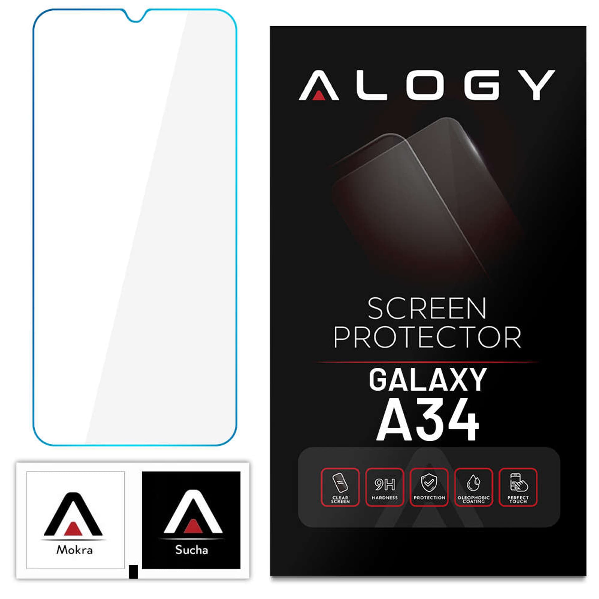 

Szkło hartowane płaskie 9H Alogy Screen Protector PRO+ ochrona na ekran do Samsung Galaxy A34 5G