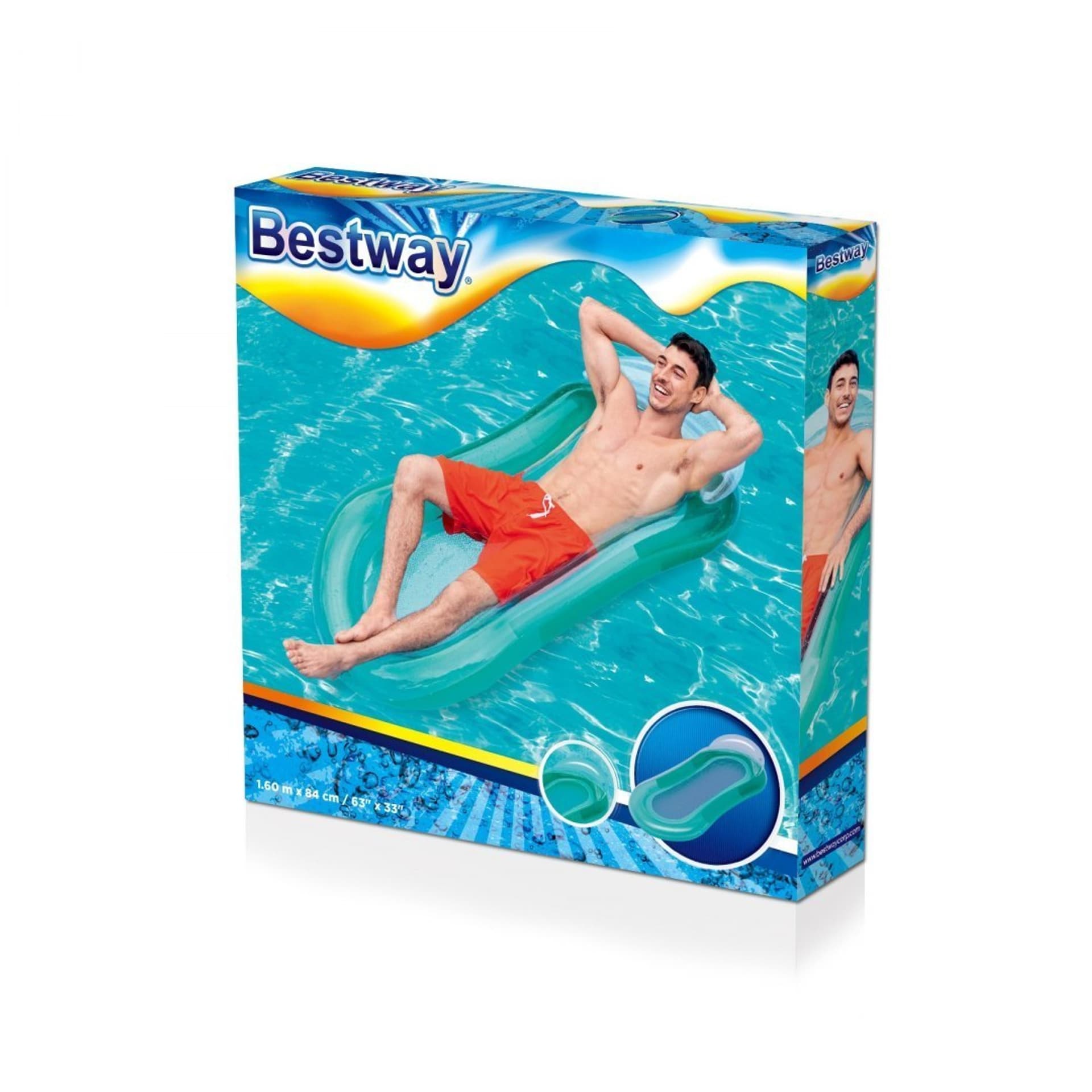 

BESTWAY 43103 Materac do pływania dmuchany siateczkowy fioletowy