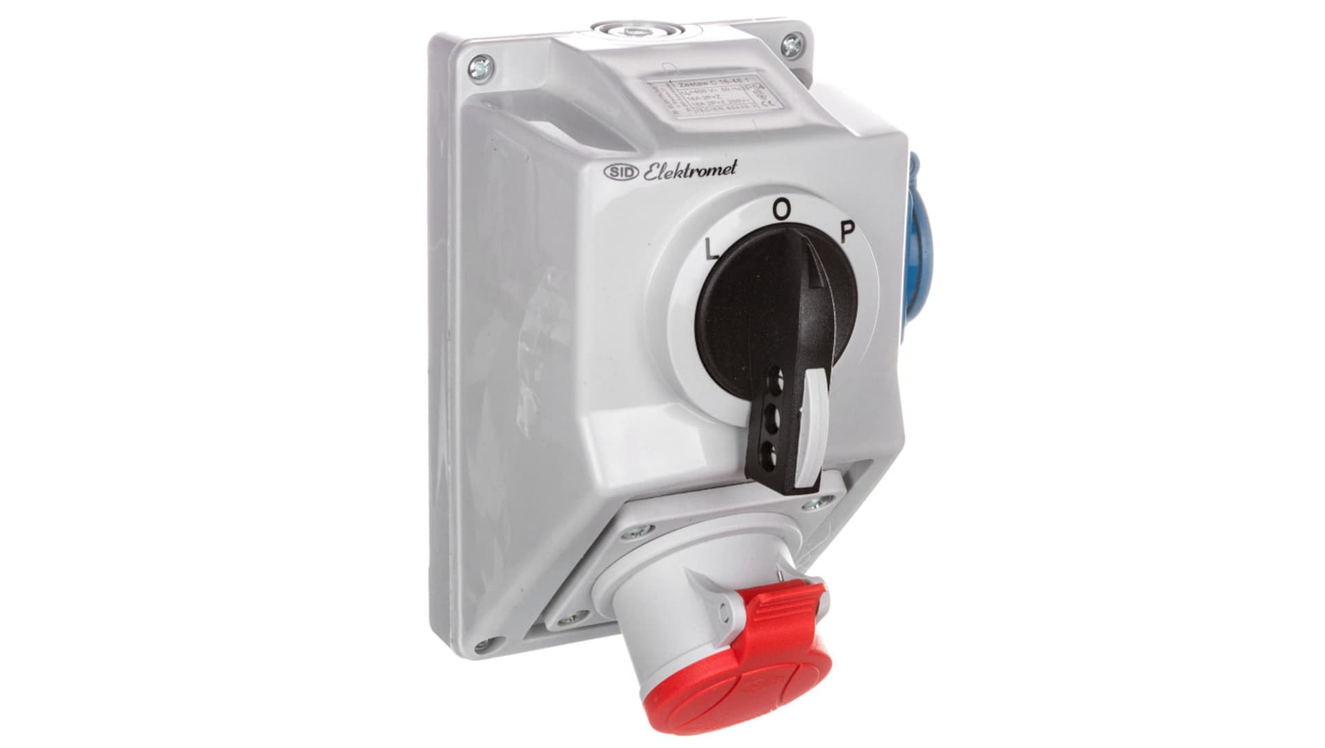 

Zestaw instalacyjny z gniazdem 4P 1x 2P+Z L-0-P 16A IP54 C16-48.1 971613