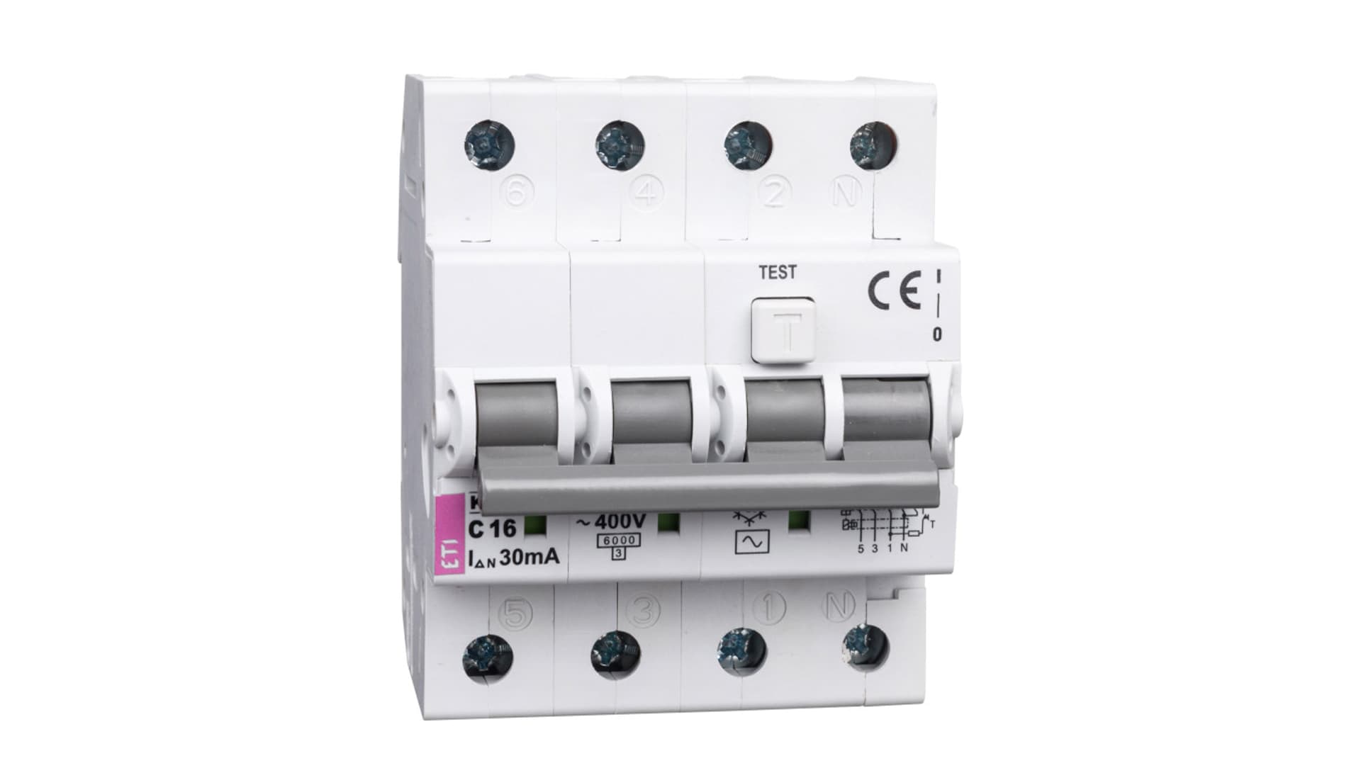 

Wyłącznik różnicowo-nadprądowy 4P 16A C 0,03A typ AC KZS-4M 002174024