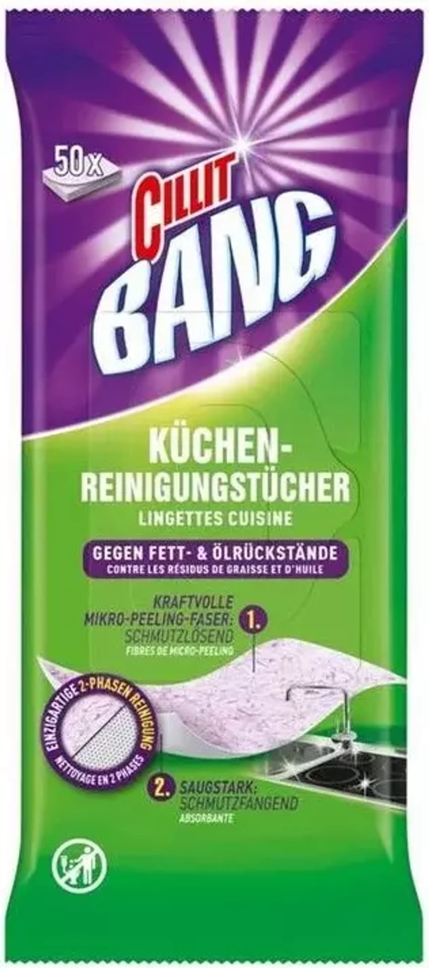 

Cillit Bang Chusteczki Czyszczące do Kuchni 50 szt. DE
