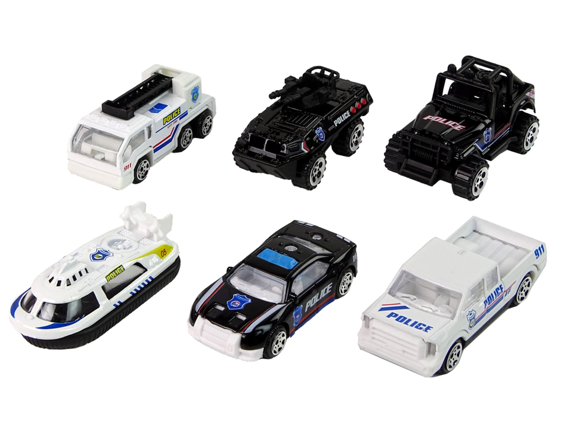 

Zestaw Pojazdów Auta Policja Resoraki 1:64