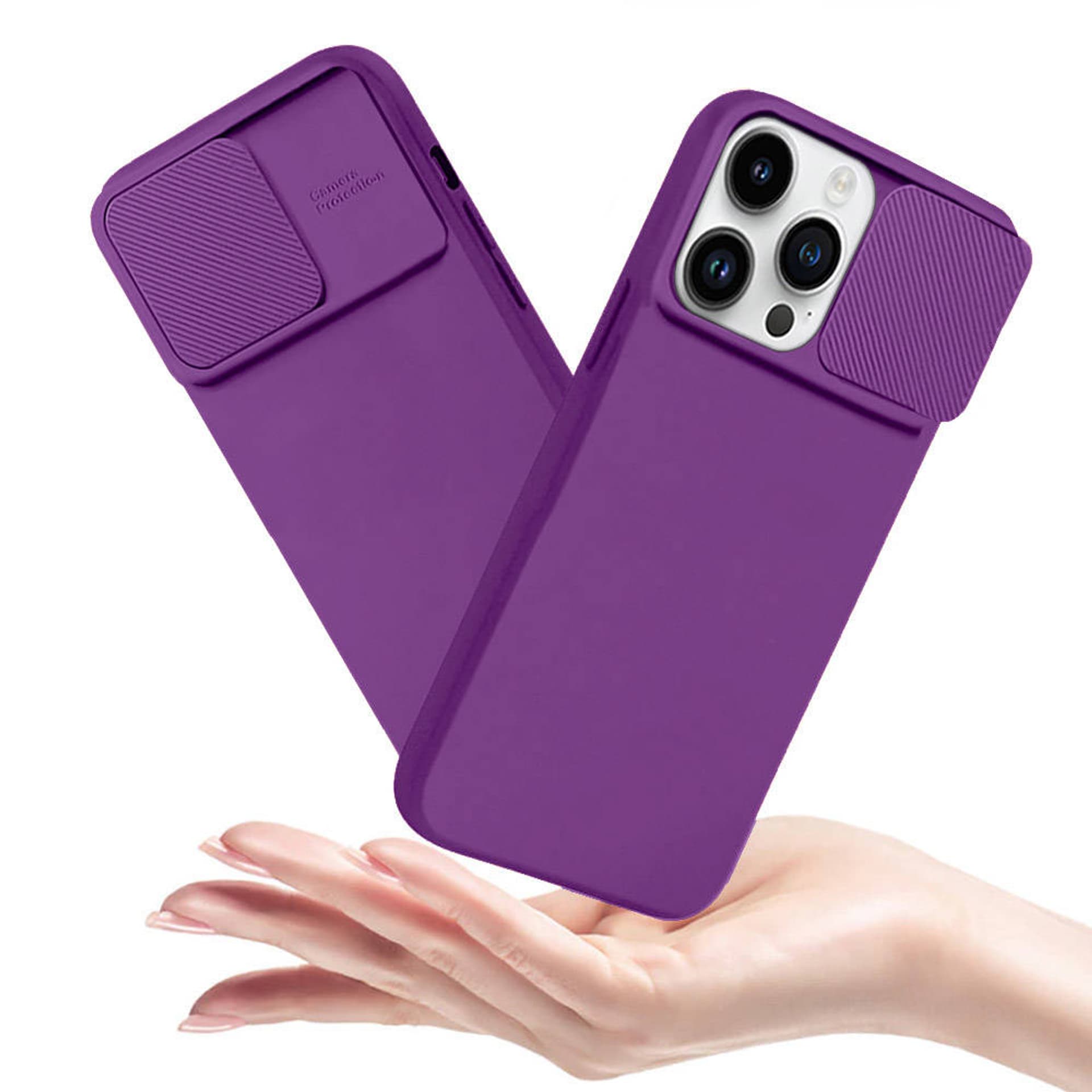 

Etui SAMSUNG GALAXY A54 5G Silikonowe z Osłoną na Aparat Nexeri Silicone Lens ciemny fiolet