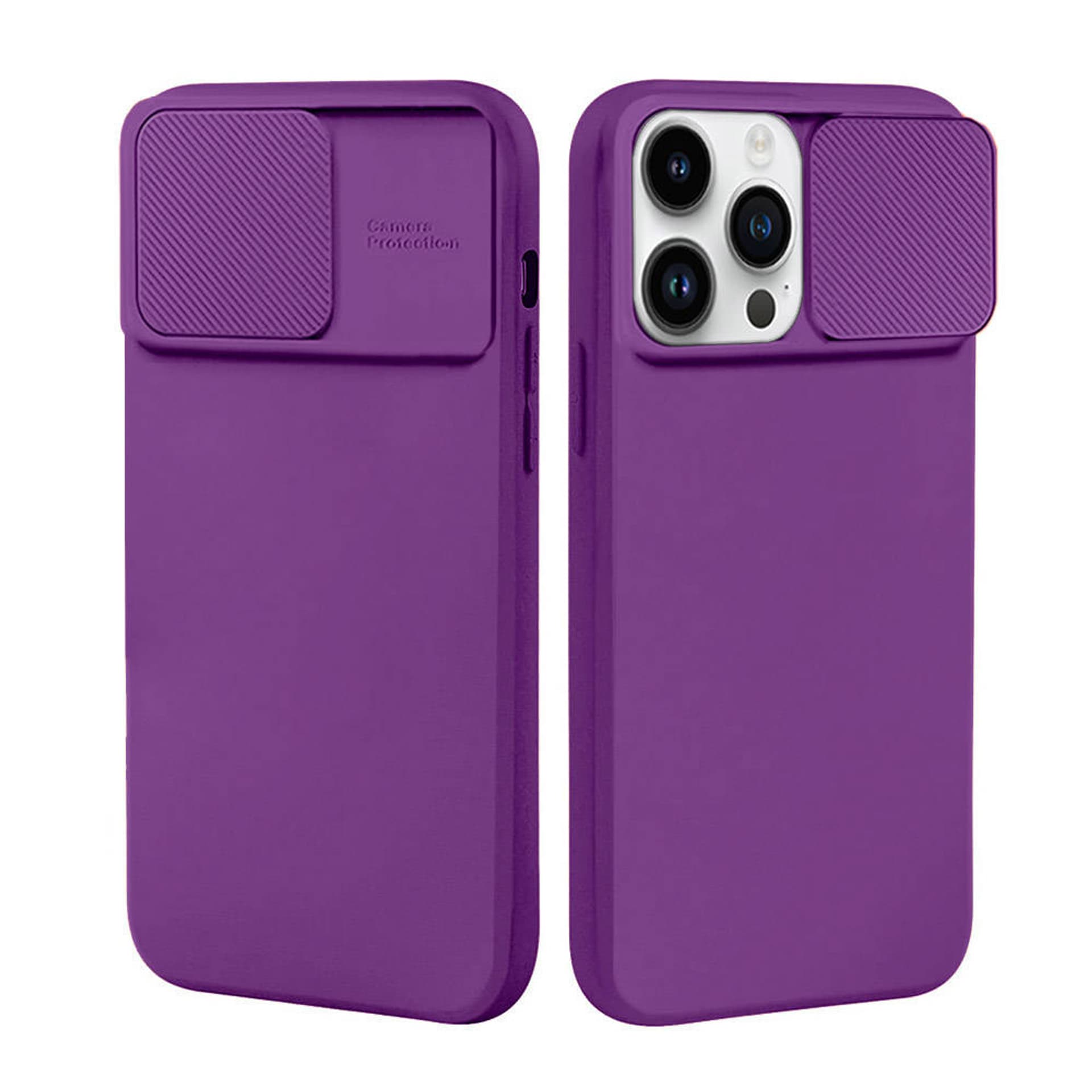 

Etui IPHONE 13 Silikonowe z Osłoną na Aparat Nexeri Silicone Lens ciemny fiolet