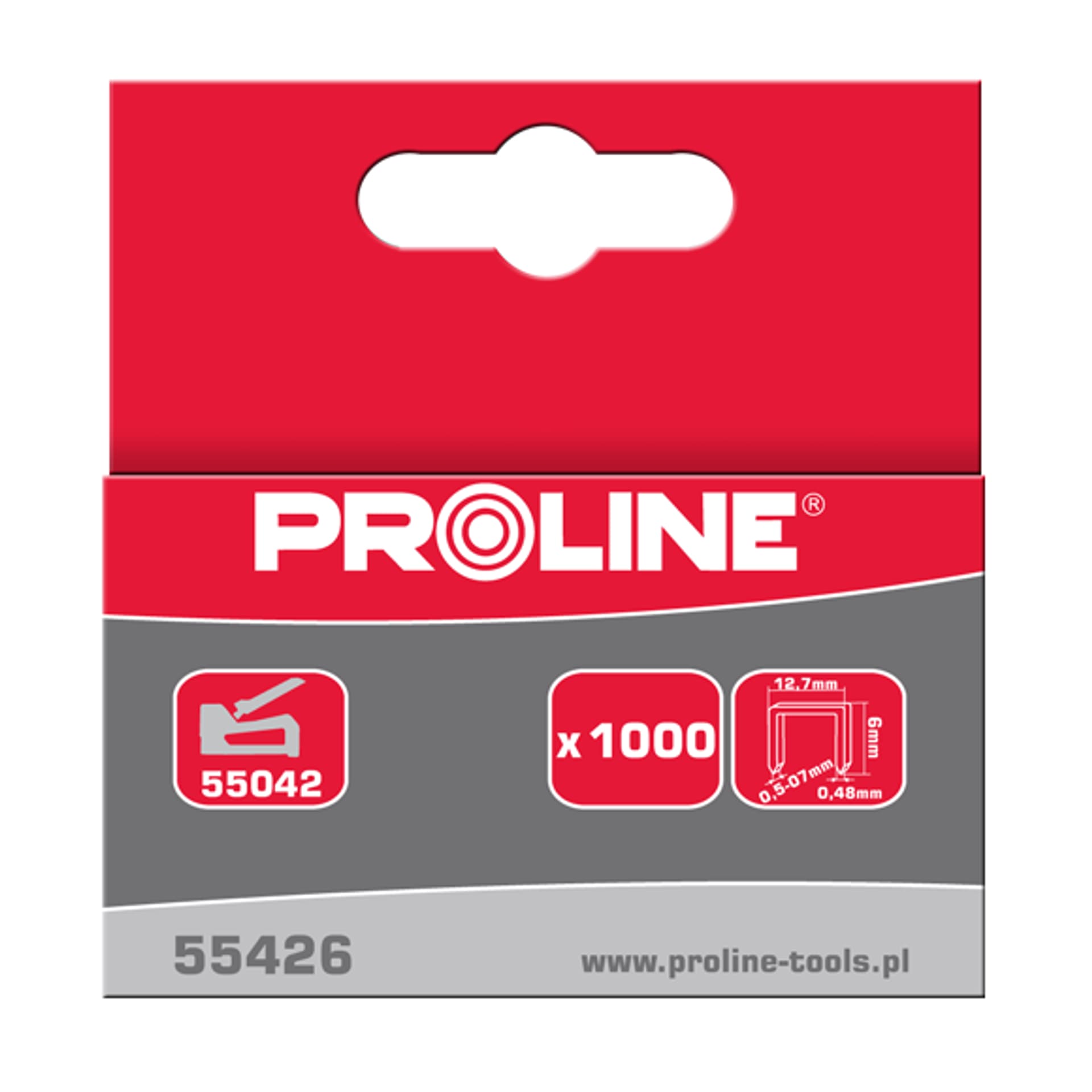 

ZSZYWKI TYP R/50, 8MM, 12,7*0,7MM, 1000 SZT, PROLINE