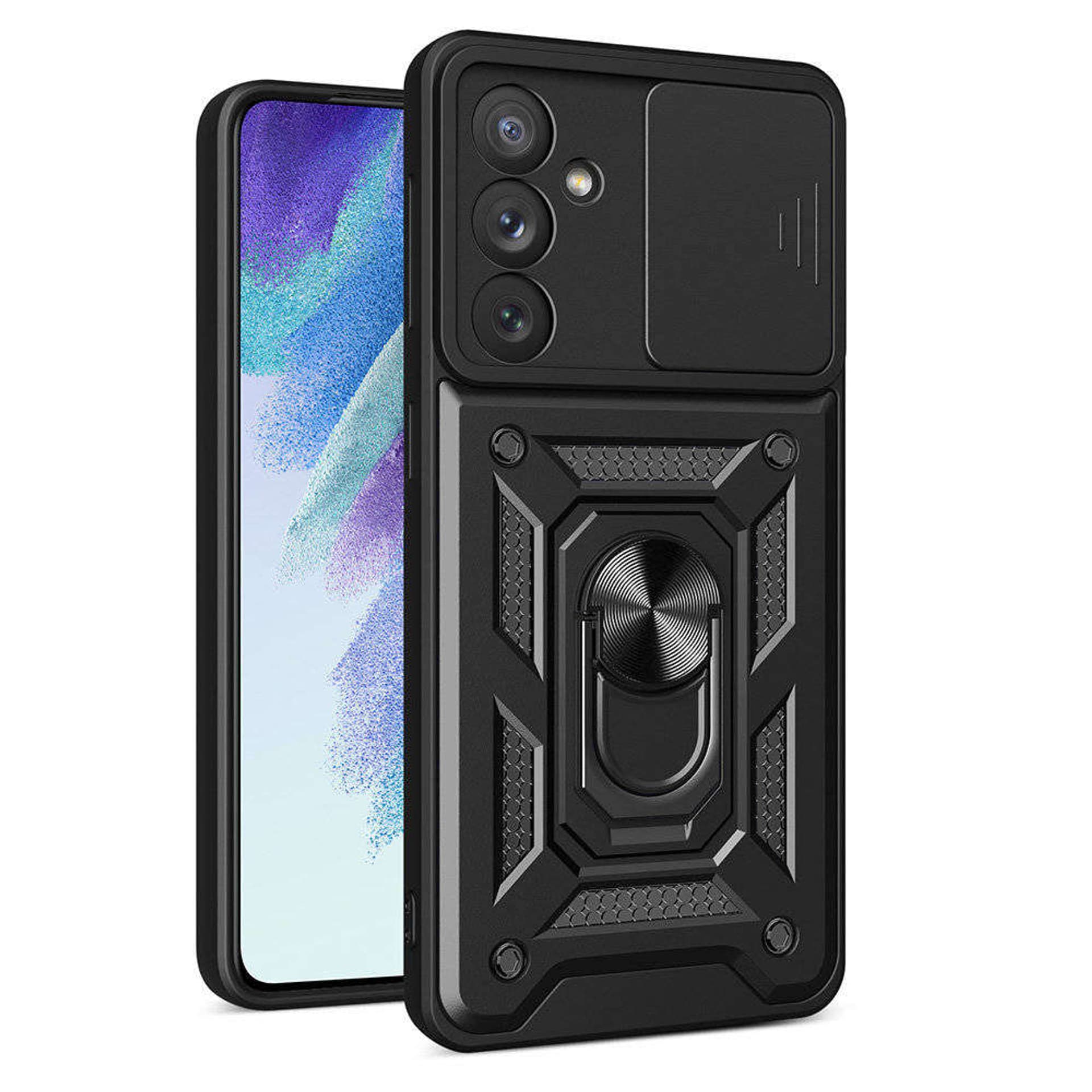 

Etui Pancerne do Samsung Galaxy A54 z osłoną aparatu Alogy Camshield Stand Ring Duty czarne