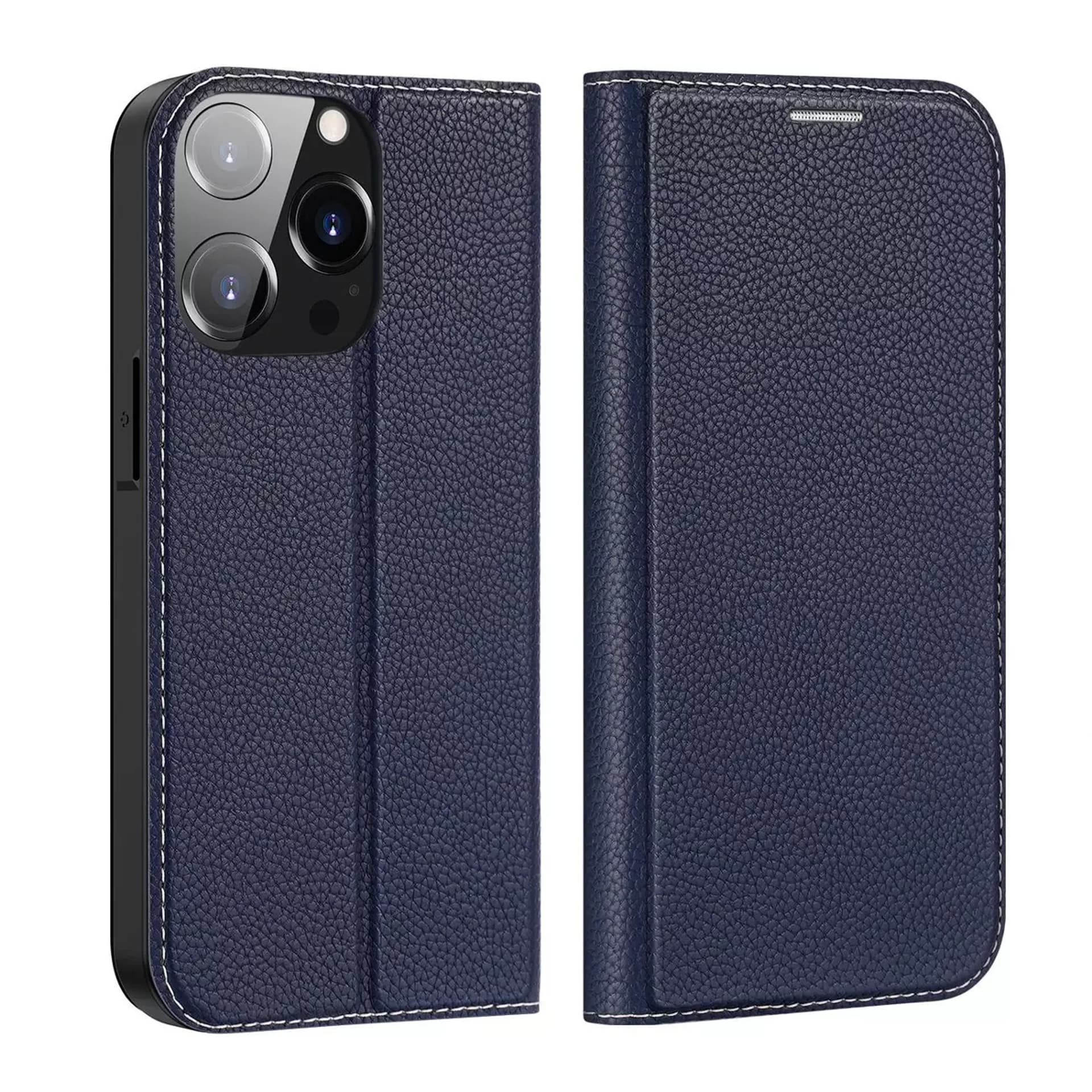 

Dux Ducis Skin X2 etui do iPhone 14 Pro pokrowiec z magnetyczną klapką niebieski