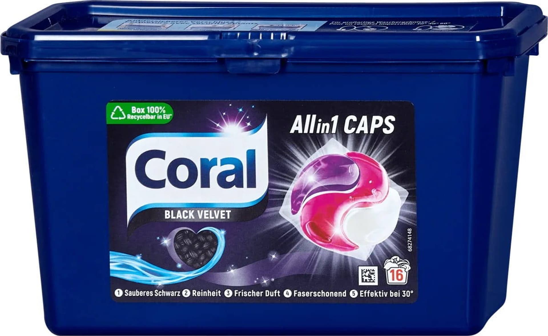 

Coral Allin1 Caps Black Velvet 16 szt. DE