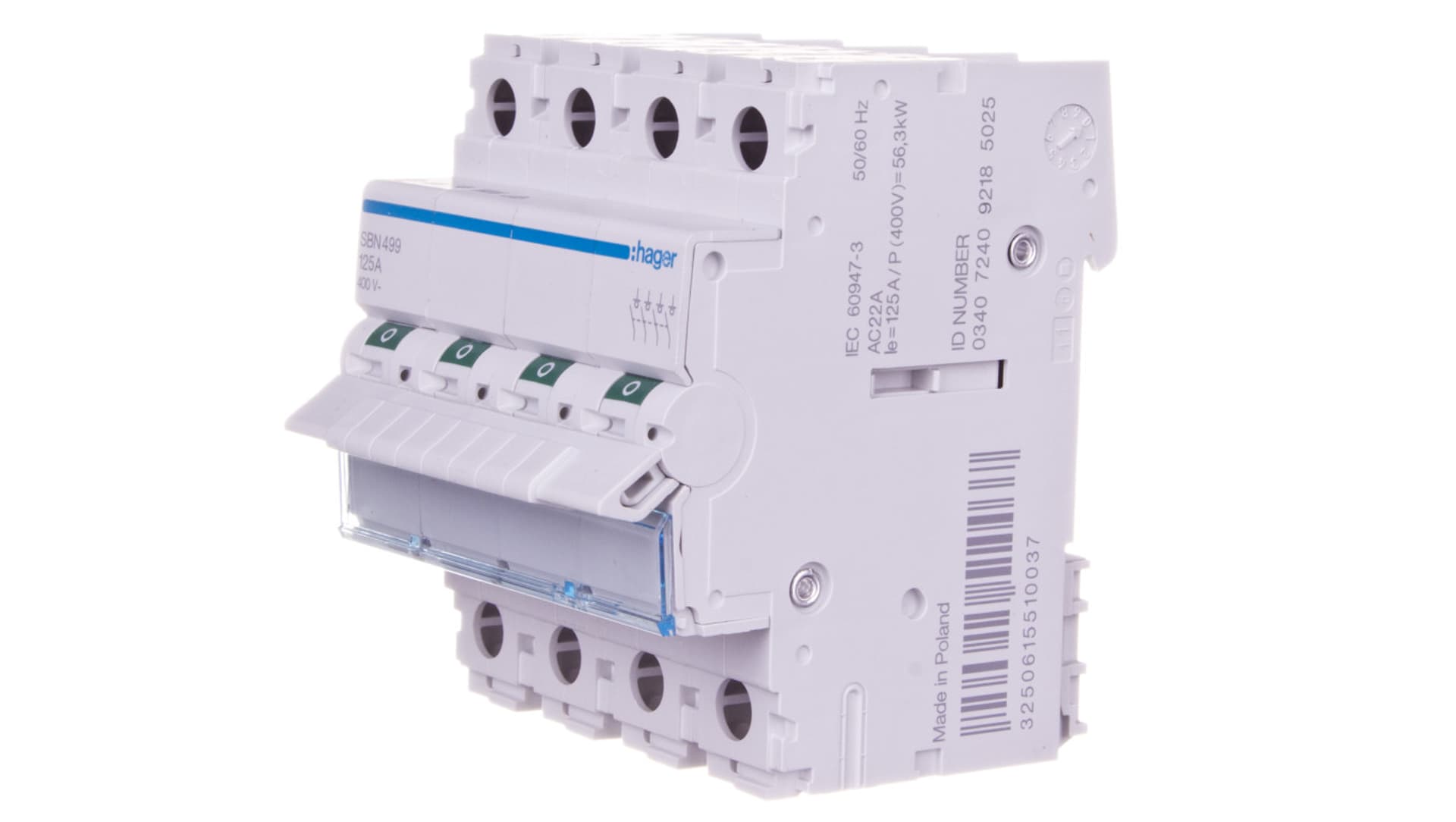 

Rozłącznik modułowy 125A 4P SBN499