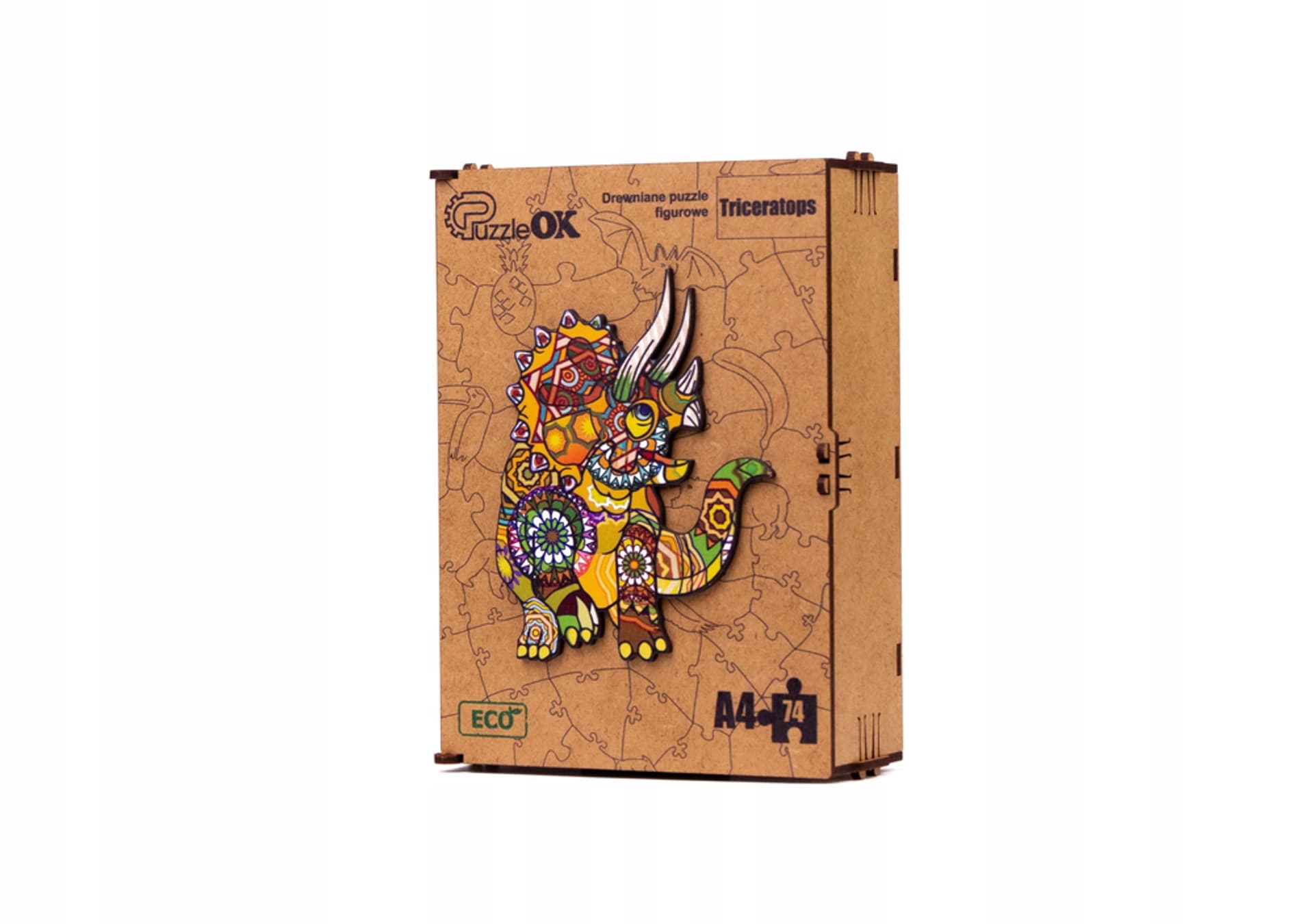

Puzzle Drewniane EKO 74 Triceratops A4 PuzA4-00705
