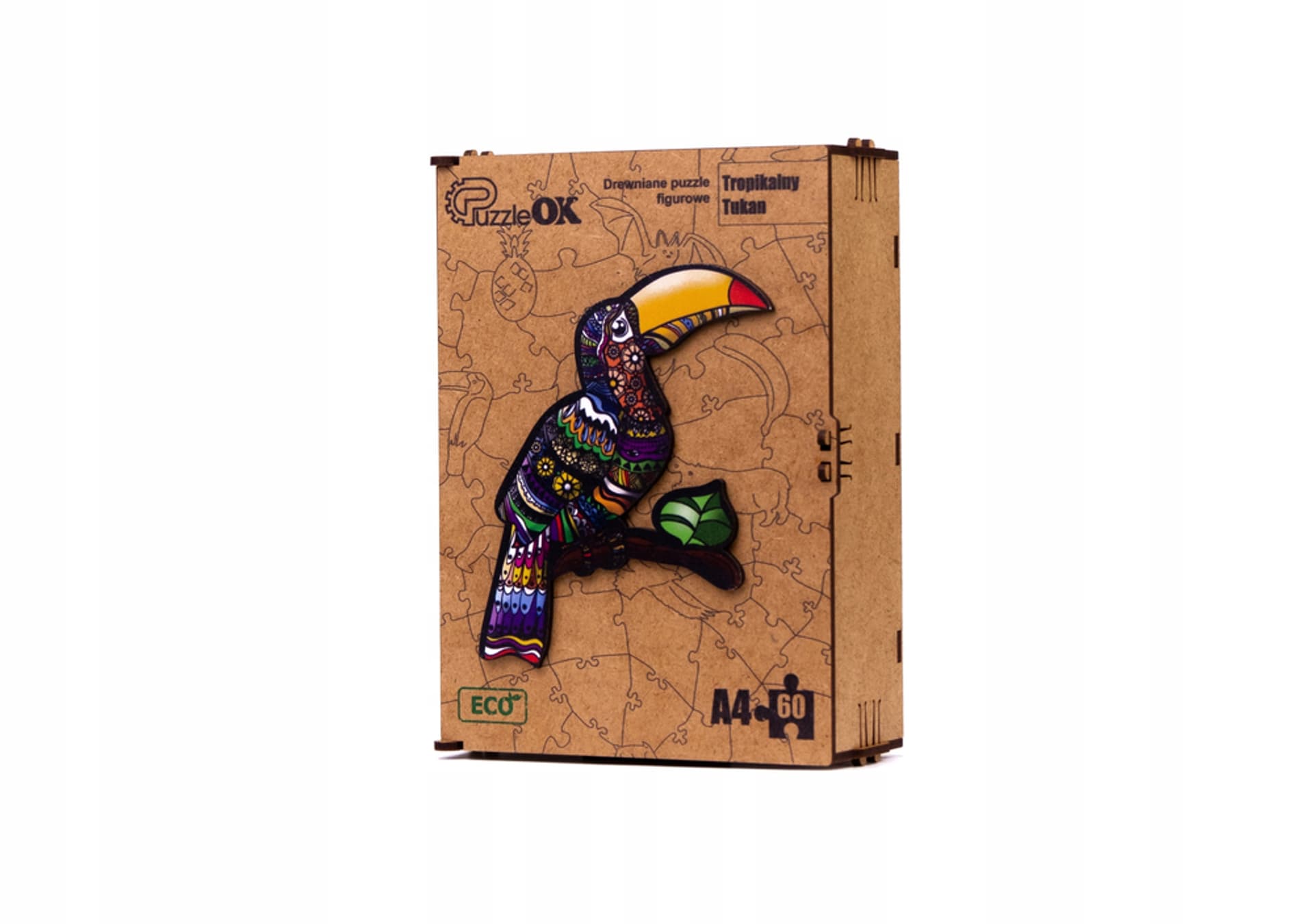 

Puzzle Drewniane EKO 60 Tropikalny Tukan A4 PuzA4-01719