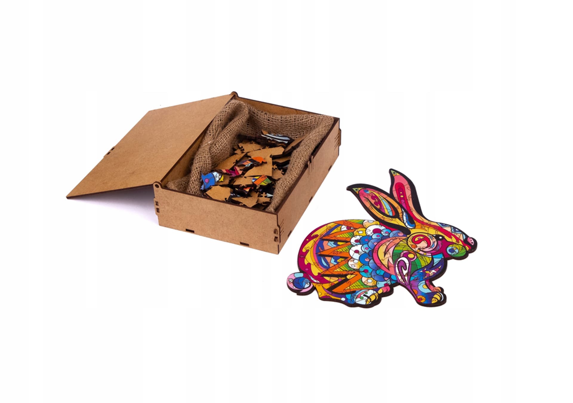 

Puzzle Drewniane EKO 60 Puszysty Królik A4 PuzA4-01744