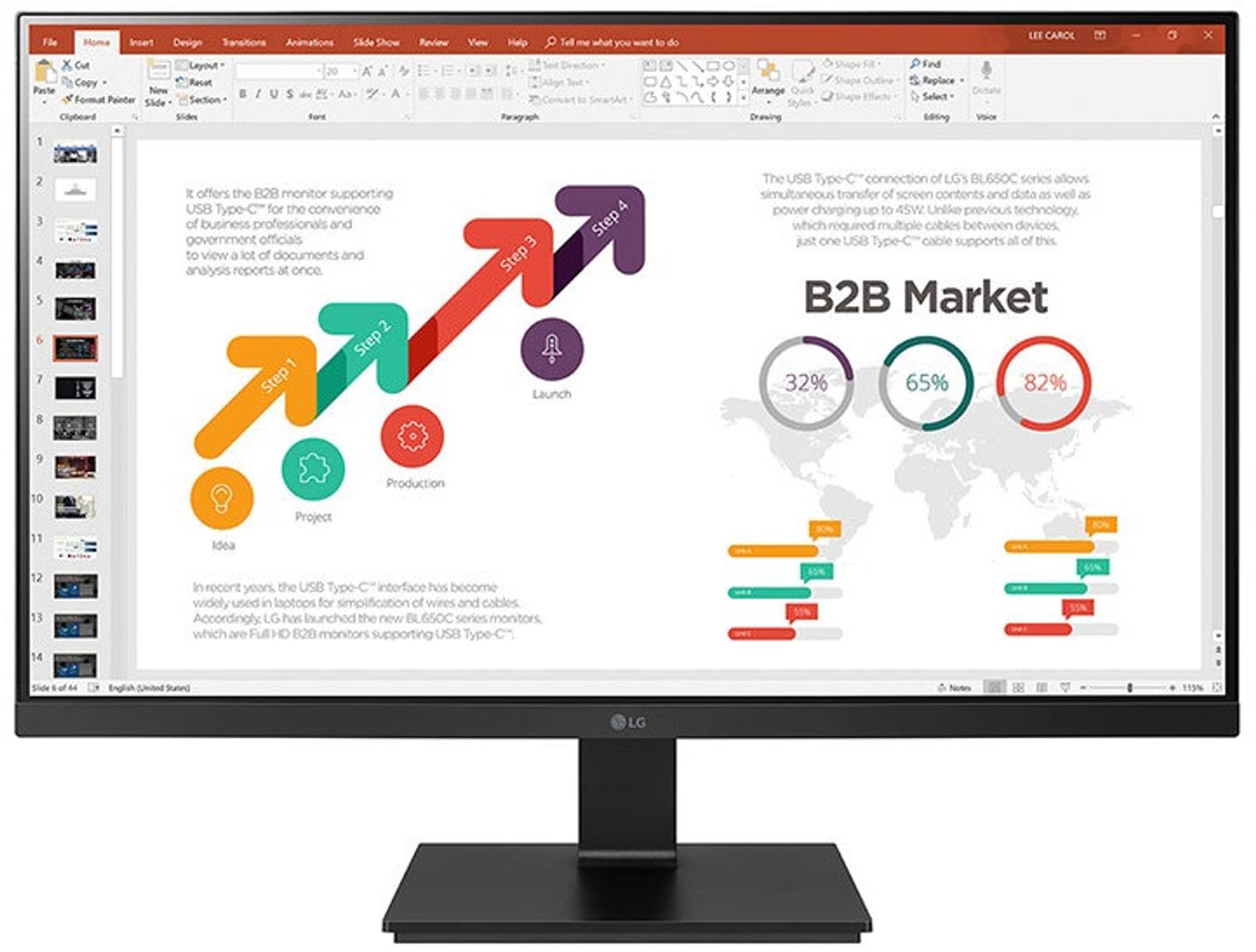 

Monitor LG 27" 1920 x 1080 27BL650C-B Czarny