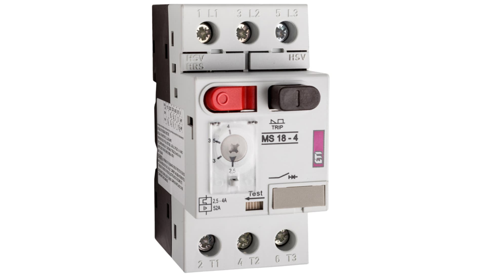 

Wyłącznik silnikowy 3P 1,5kW 2,5-4A MS18 004600347