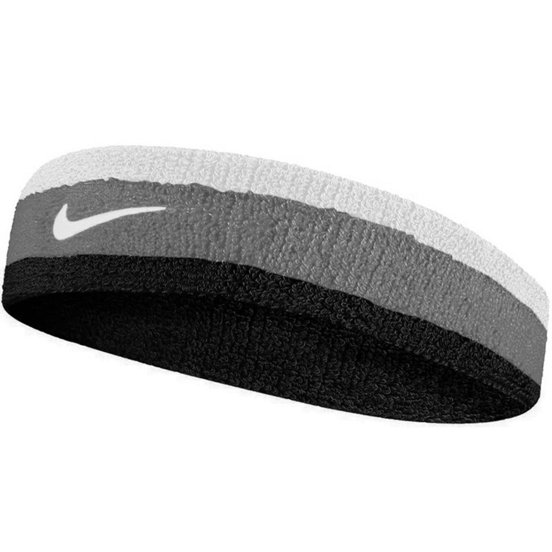 

Frotka, opaska Nike Swoosh na głowe N00015440 (kolor Biały. Szary/Srebrny)