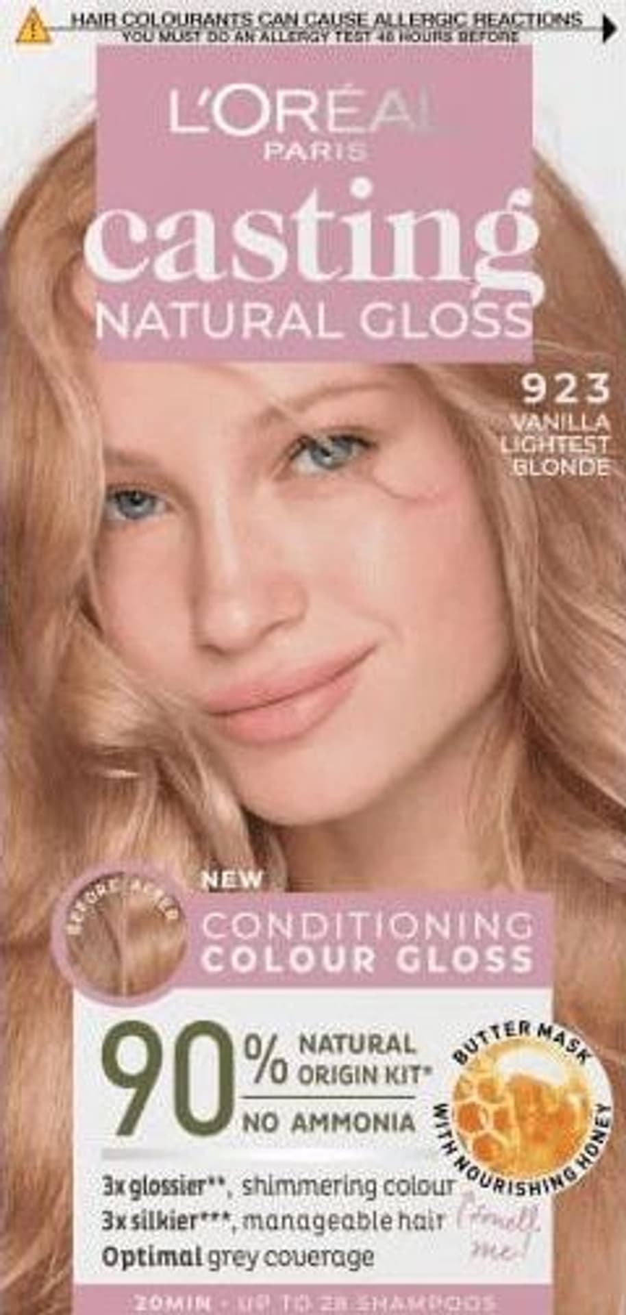 

Casting Natural Gloss Krem koloryzujący nr 923 Vanilla Lightest Blonde 1op.