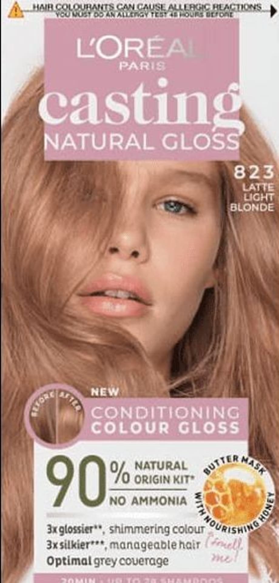 

Casting Natural Gloss Krem koloryzujący nr 823 Latte Light Blonde 1op.
