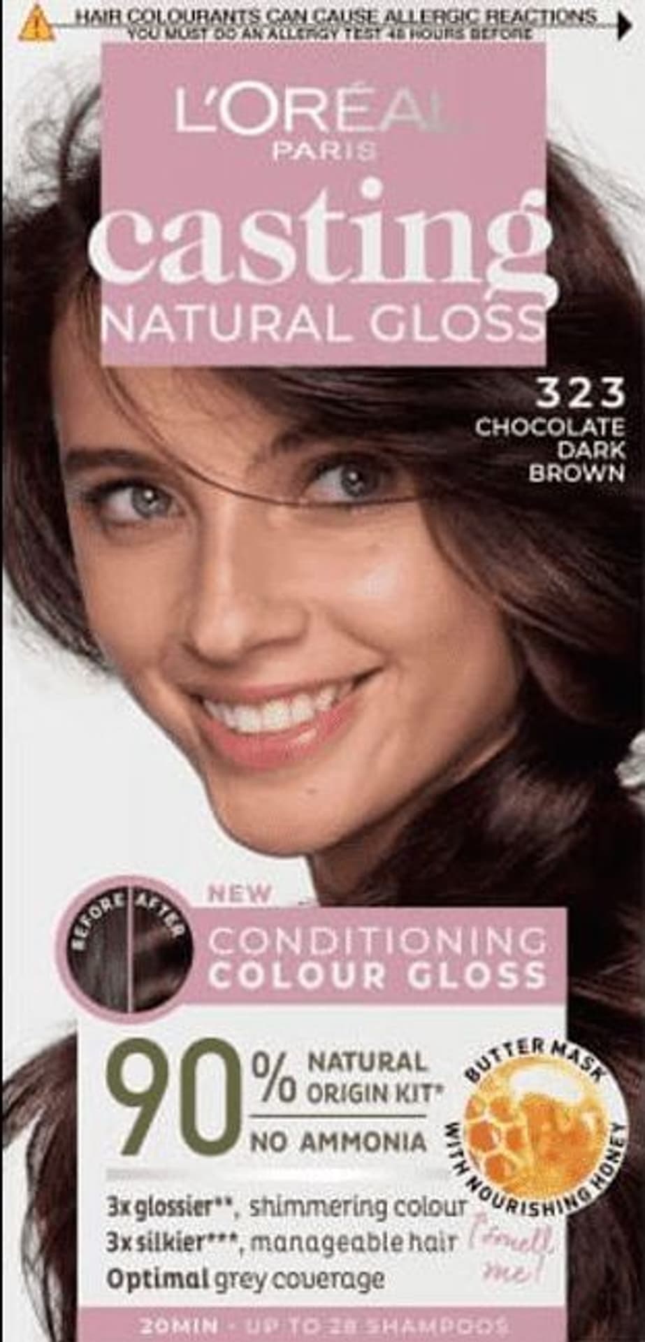 

Casting Natural Gloss Krem koloryzujący nr 323 Chocolate Dark Brown 1op.