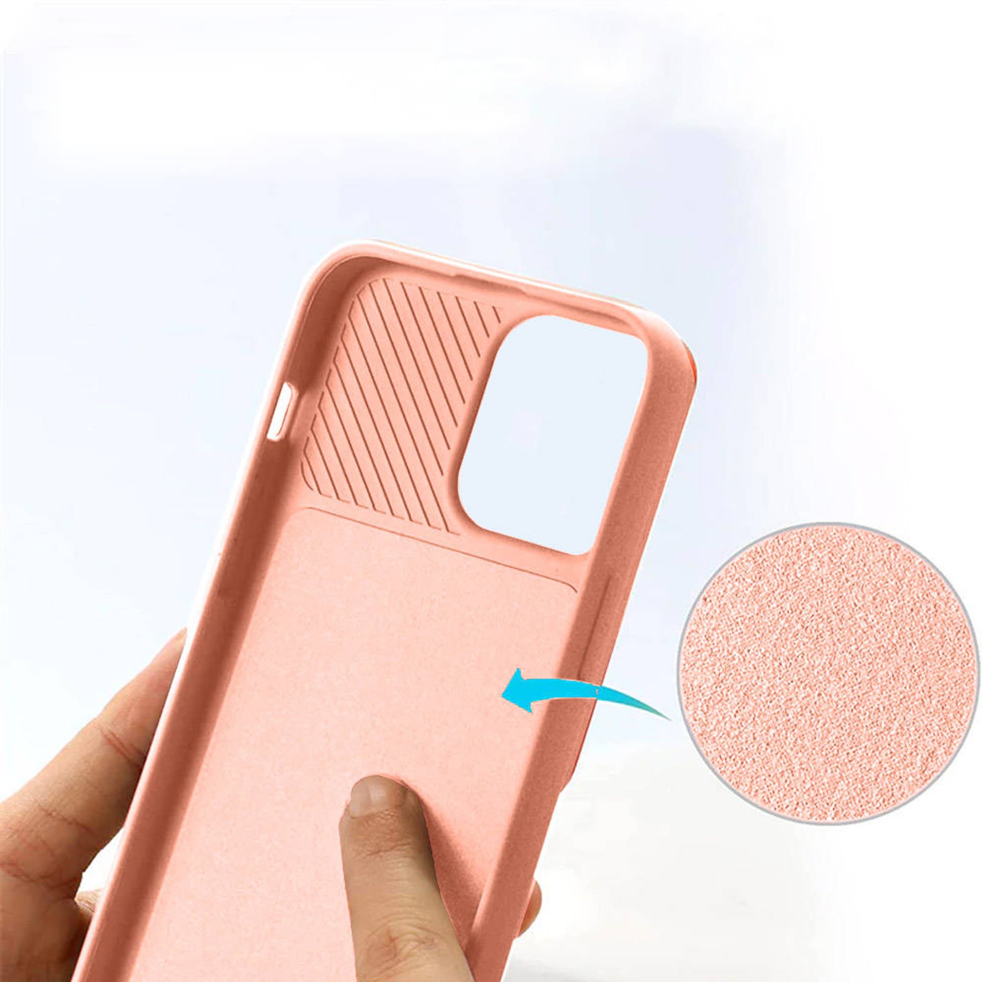 

Etui SAMSUNG GALAXY M53 5G Silikonowe z Osłoną na Aparat Nexeri Silicone Lens brzoskwiniowe