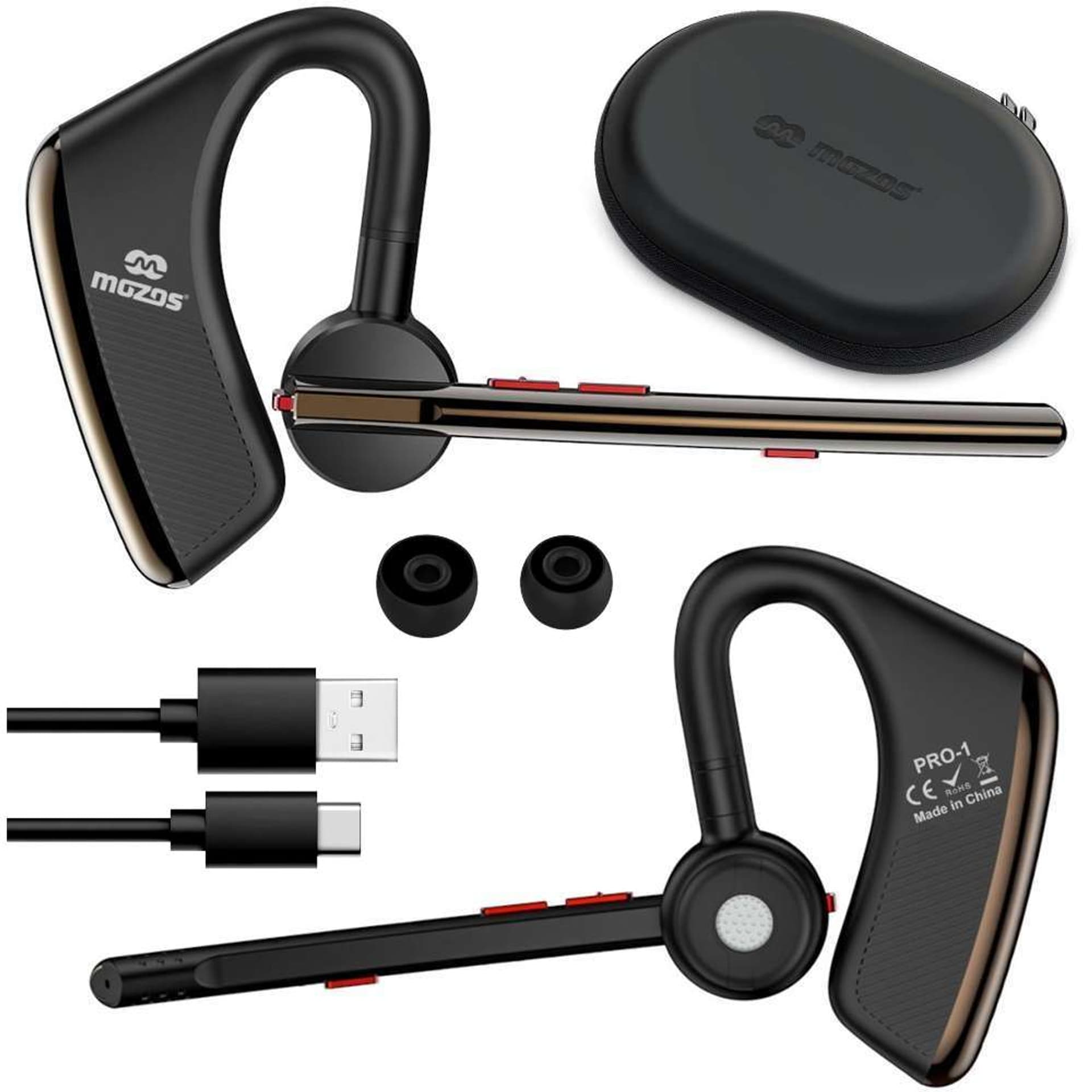 

Słuchawka bezprzewodowa do auta Zestaw słuchawkowy do ucha do samochodu z etui Bluetooth 5.2