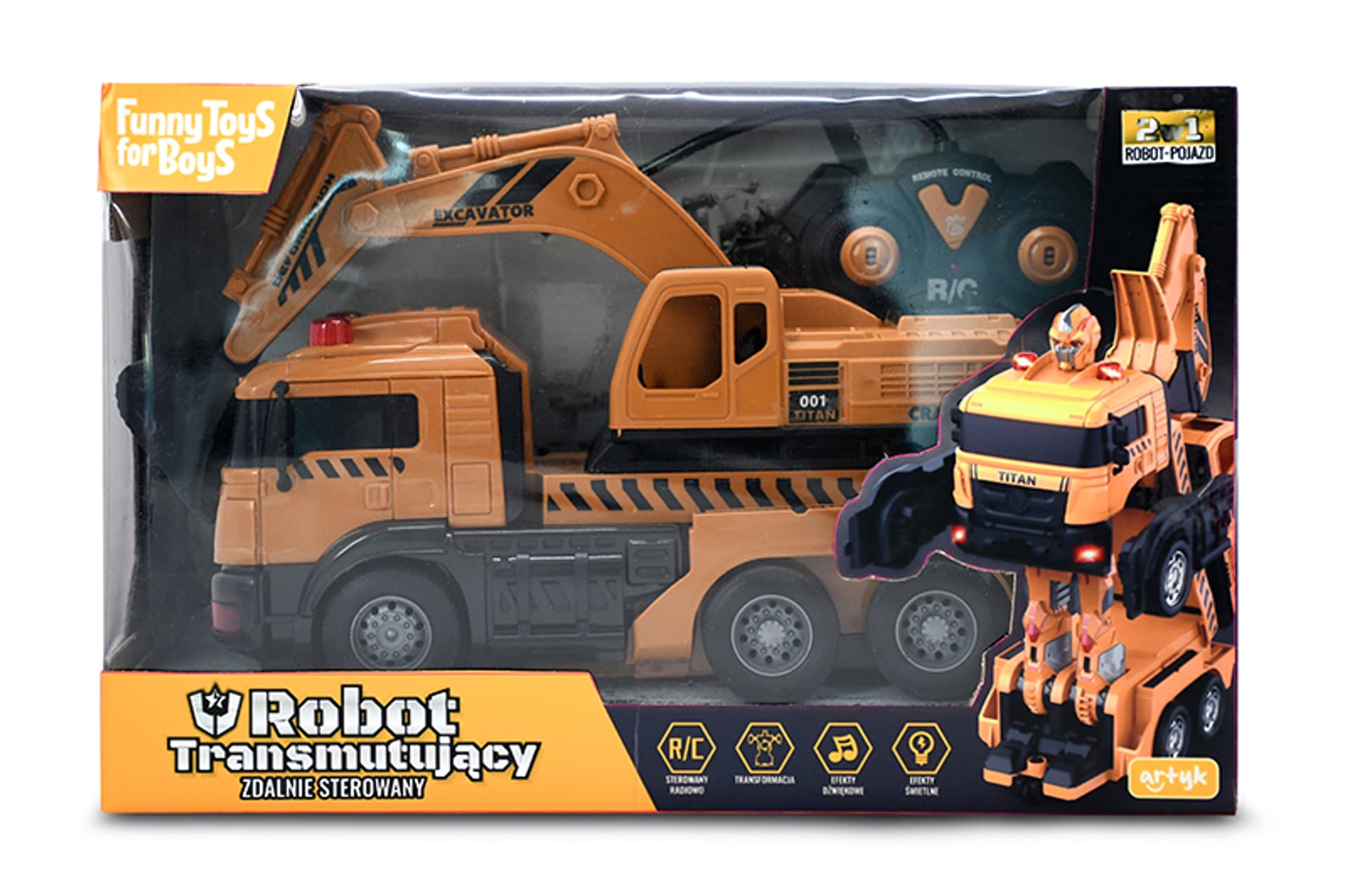 

AUTO ROBOT ZDALNIE STEROWANY TRANSFORMUJĄCY+ PILOT