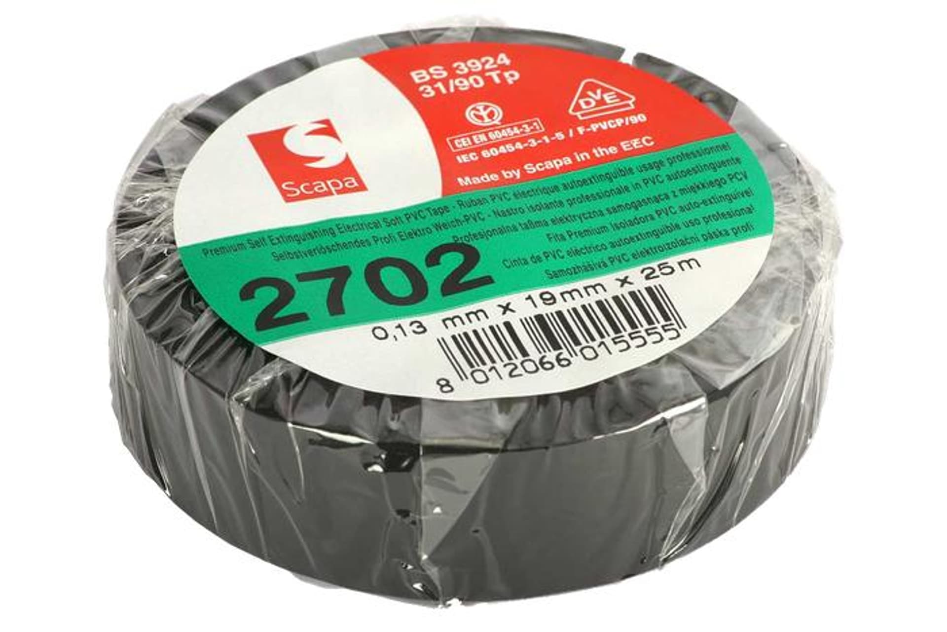 

Taśma izolacyjna PVC SCAPA 2702 0.13*19mm/25m czarna