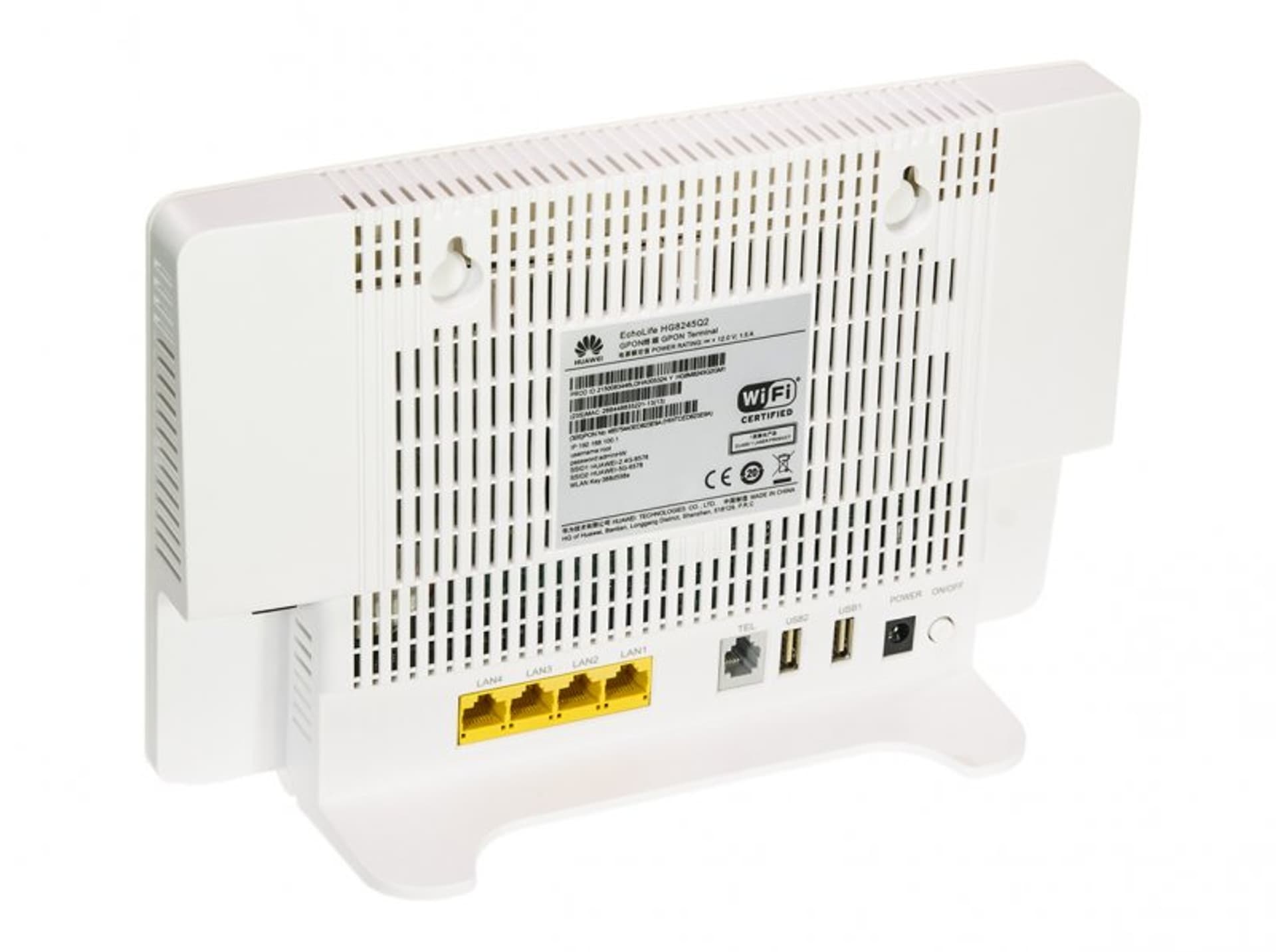 

HG8245Q2 GPON ONU 1xPOTS 4xGE 2xUSB WiFi AC