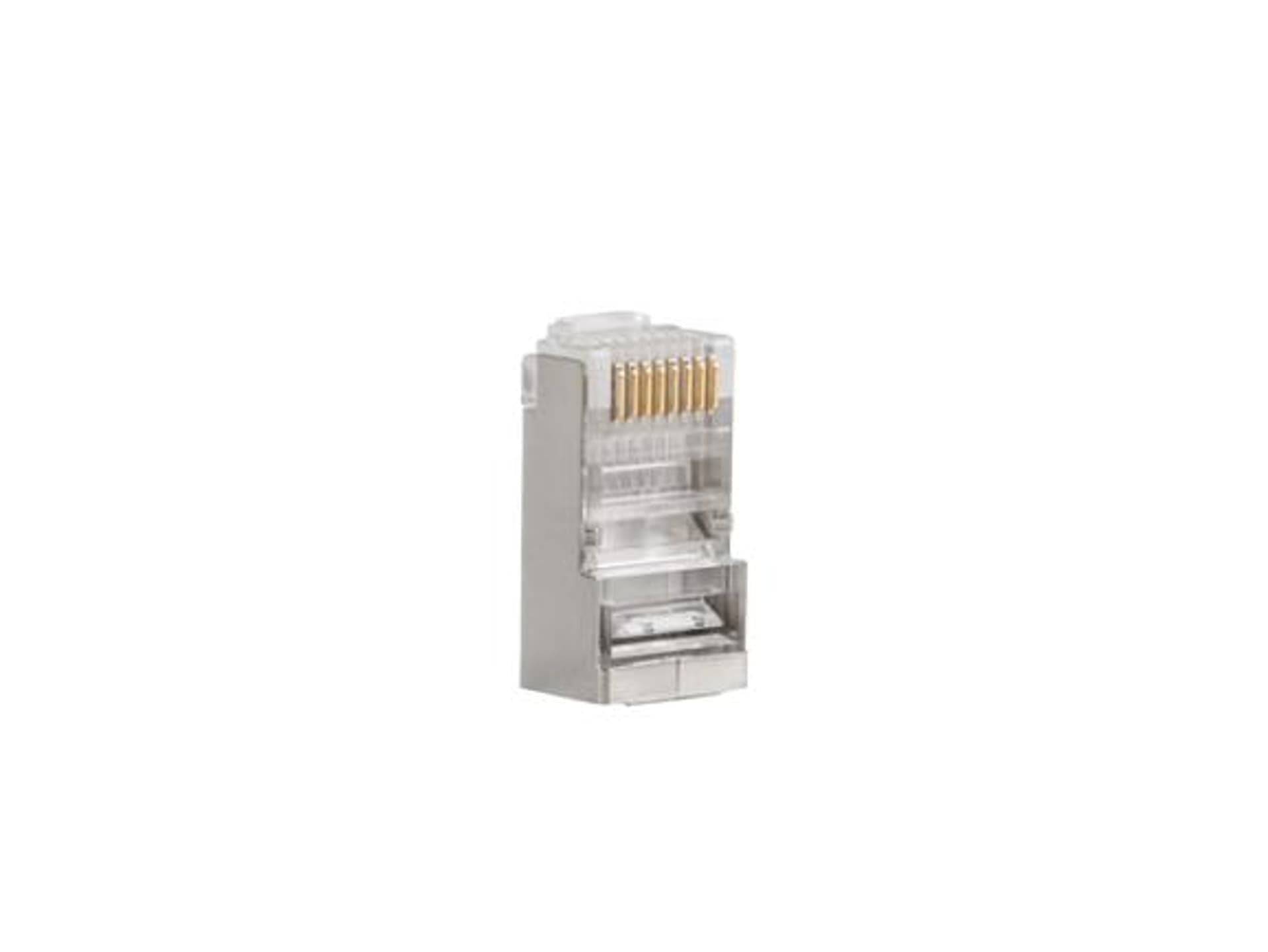

Przelotowe ekranowane złącze modularne 8p8c (RJ-45) kat. 6 FTP drut, typ EZ (100 szt.)