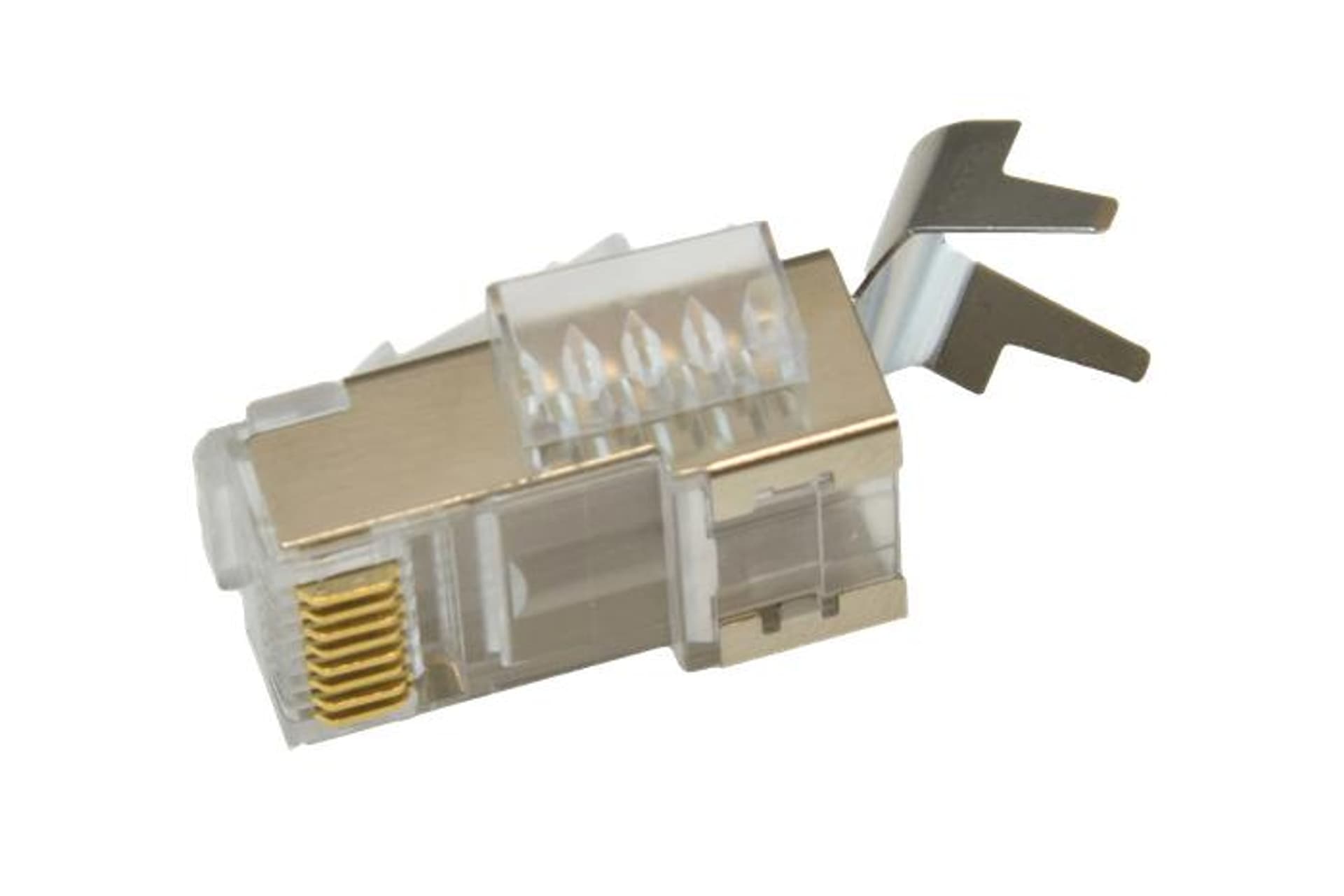 

Wtyk RJ-45 ekranowany FTP kat.6a AWG23 - 2 częściowy z zaciskiem ekranu (100szt)