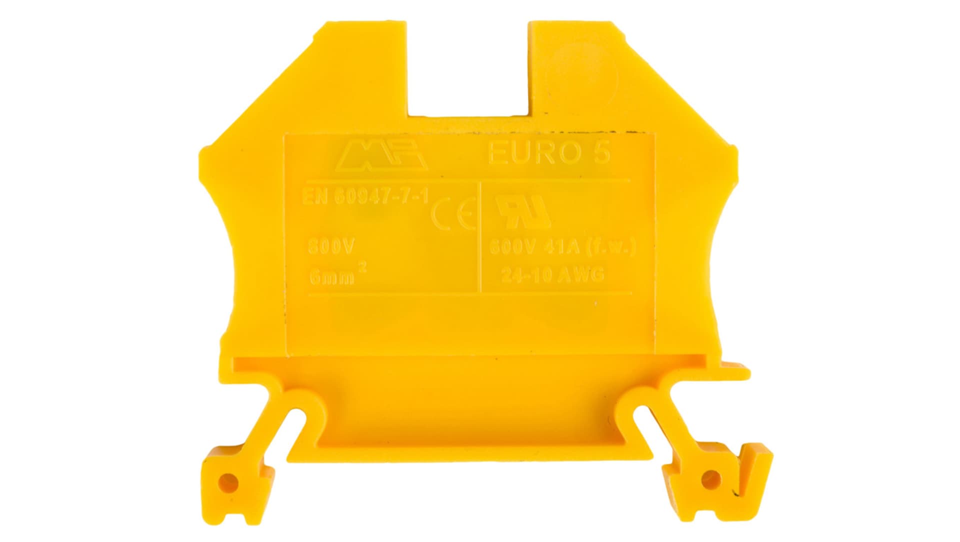 

Złączka szynowa 2-przewodowa 6mm2 żółta EURO 43407N