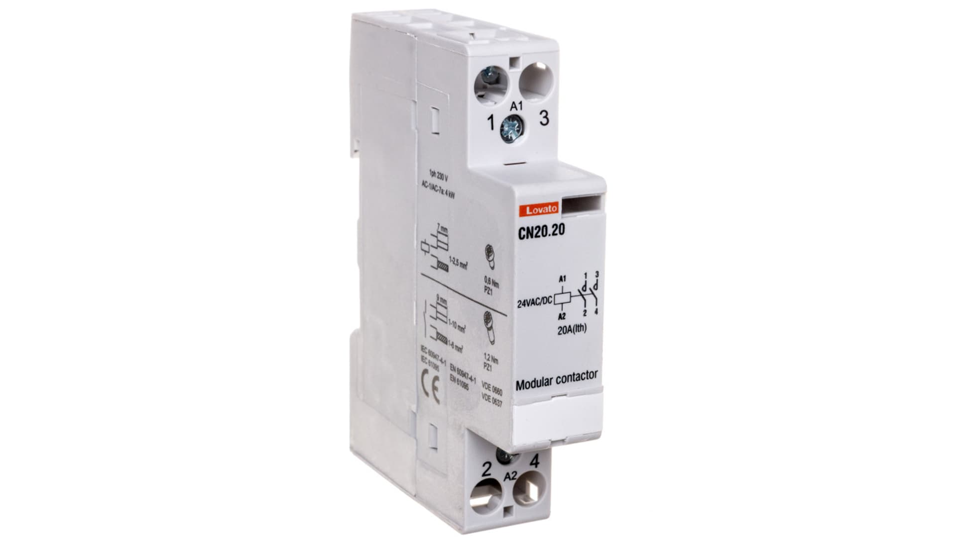 

Stycznik modułowy 20A 2Z 0R 24VAC/DC CN2020024
