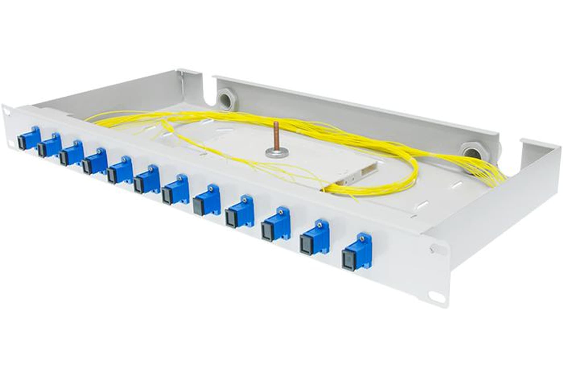 

Kompletna przełącznica 1U 12xSC/PC simplex (12J)