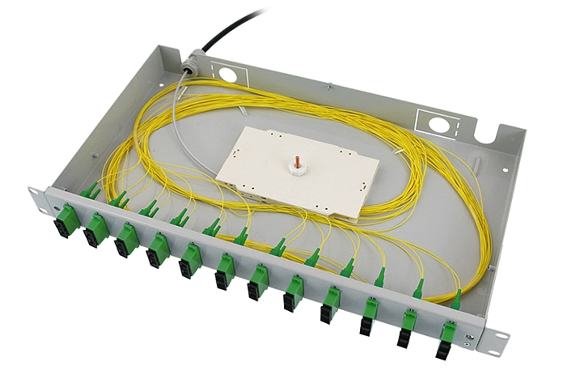 

Kompletna przełącznica 1U 12xSC/APC duplex (24J)