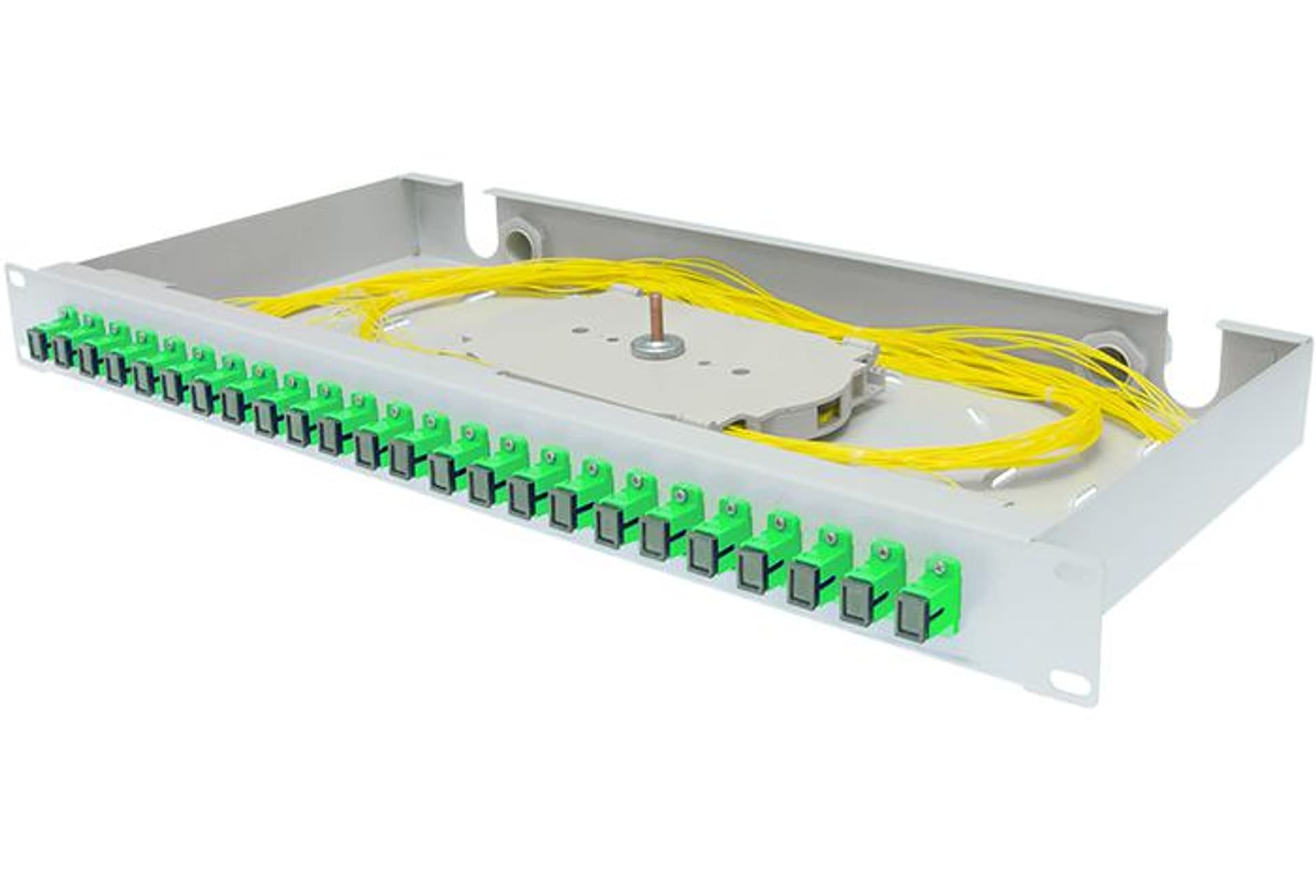 

Kompletna przełącznica 1U 24xSC/APC simplex (24J)
